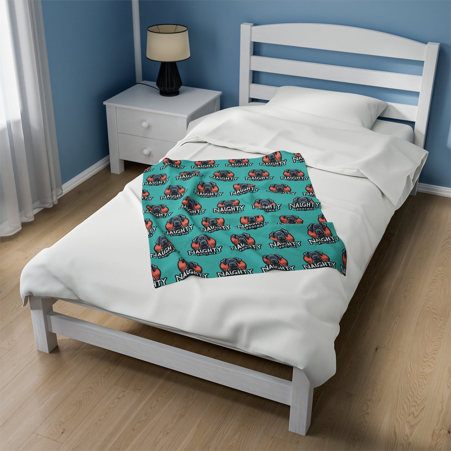 Velveteen Plush Blanket - Naughty Great Dane