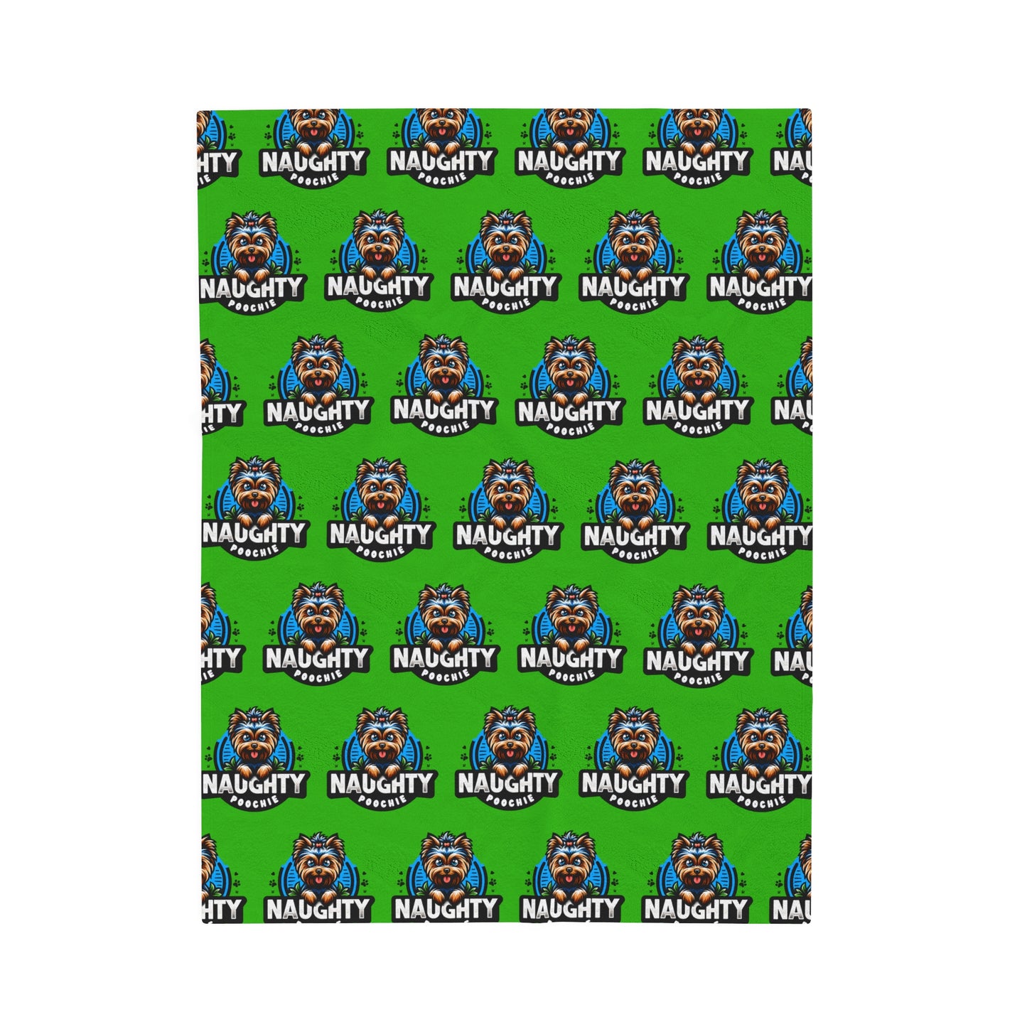 Velveteen Plush Blanket - Naughty Yorkie