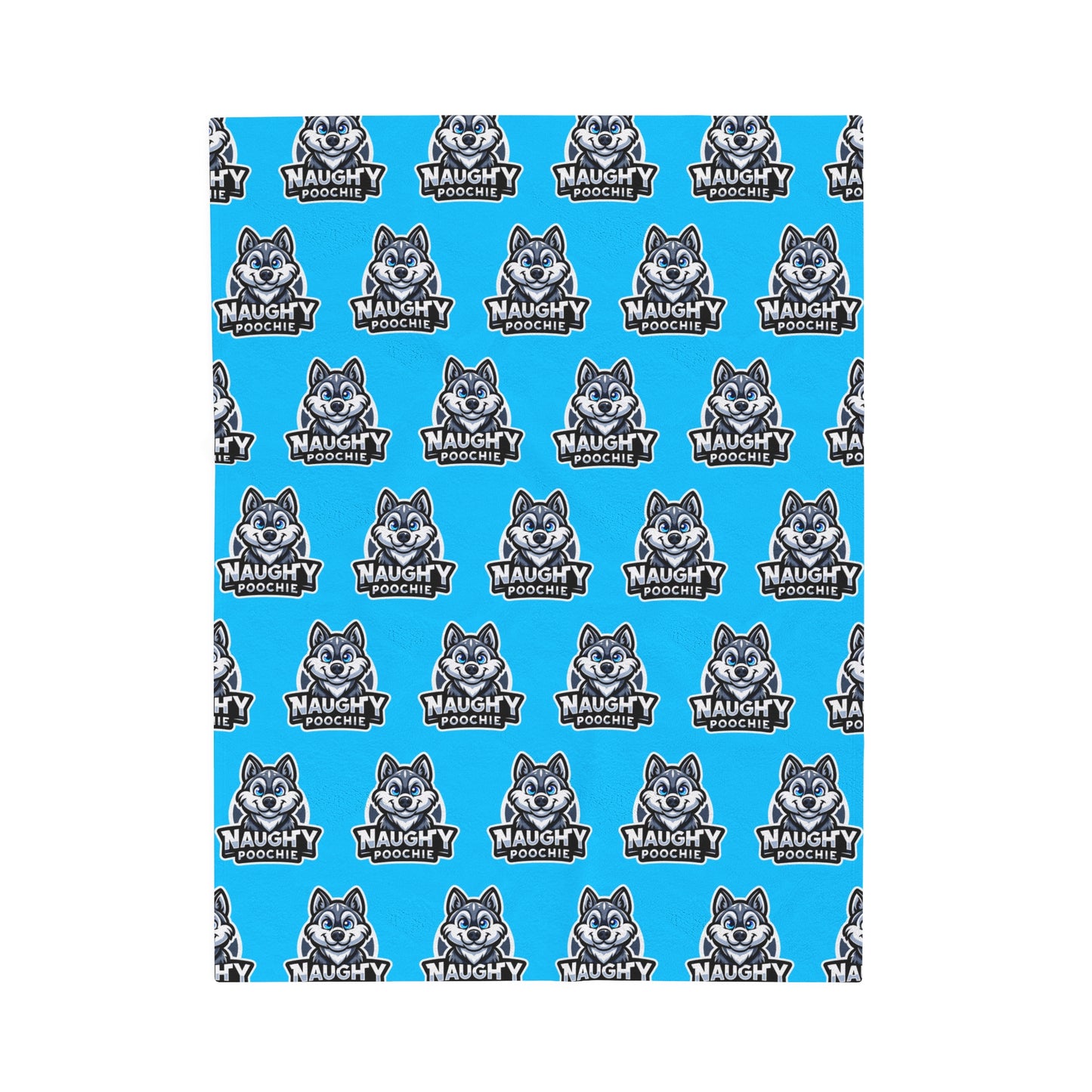Velveteen Plush Blanket - Naughty Husky