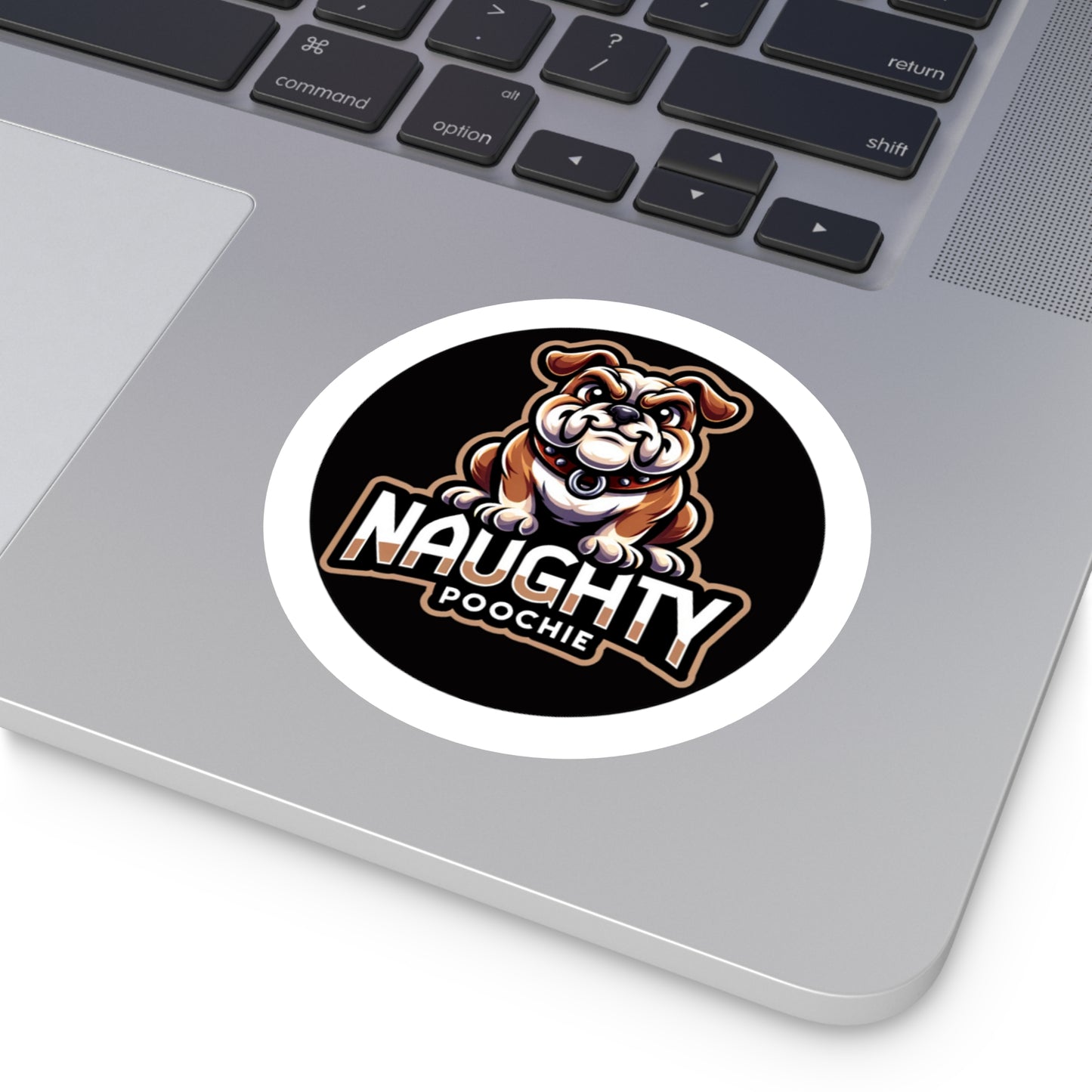 Round Vinyl Stickers - Naughty Bulldog