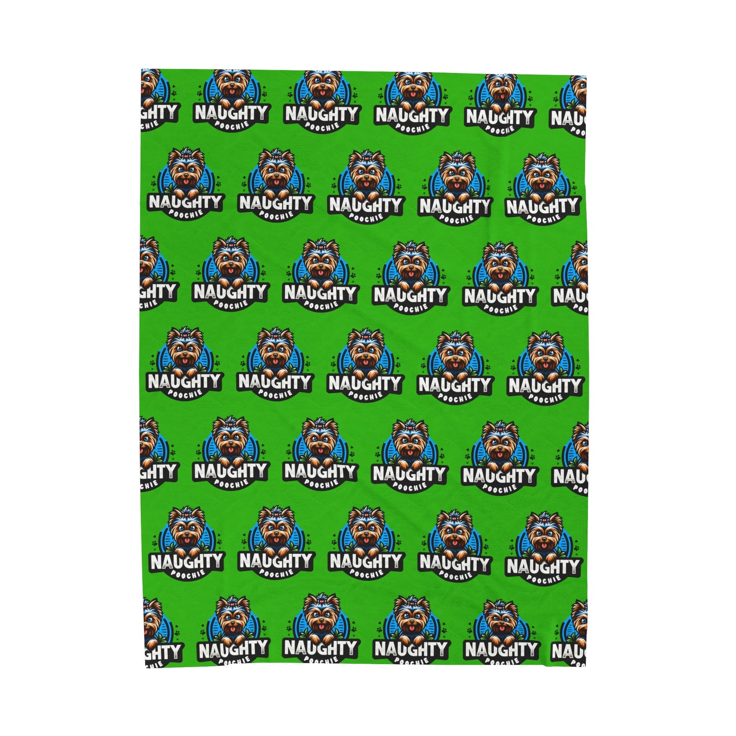 Velveteen Plush Blanket - Naughty Yorkie