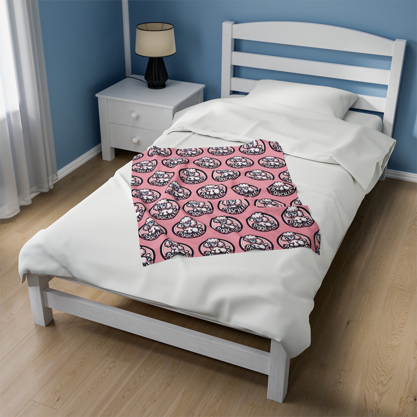 Velveteen Plush Blanket - Naughty Poodle