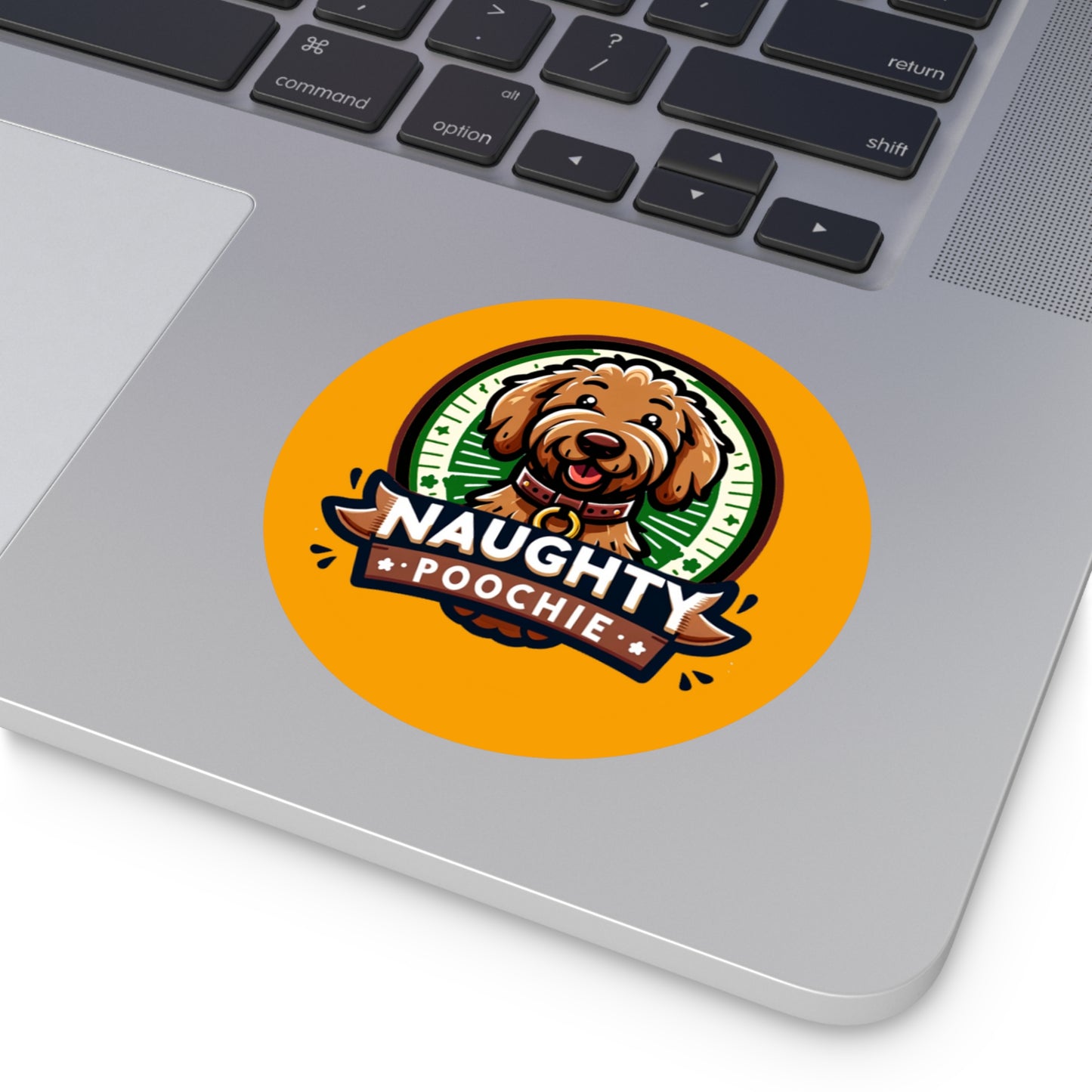 Round Vinyl Stickers - Golden Doodle