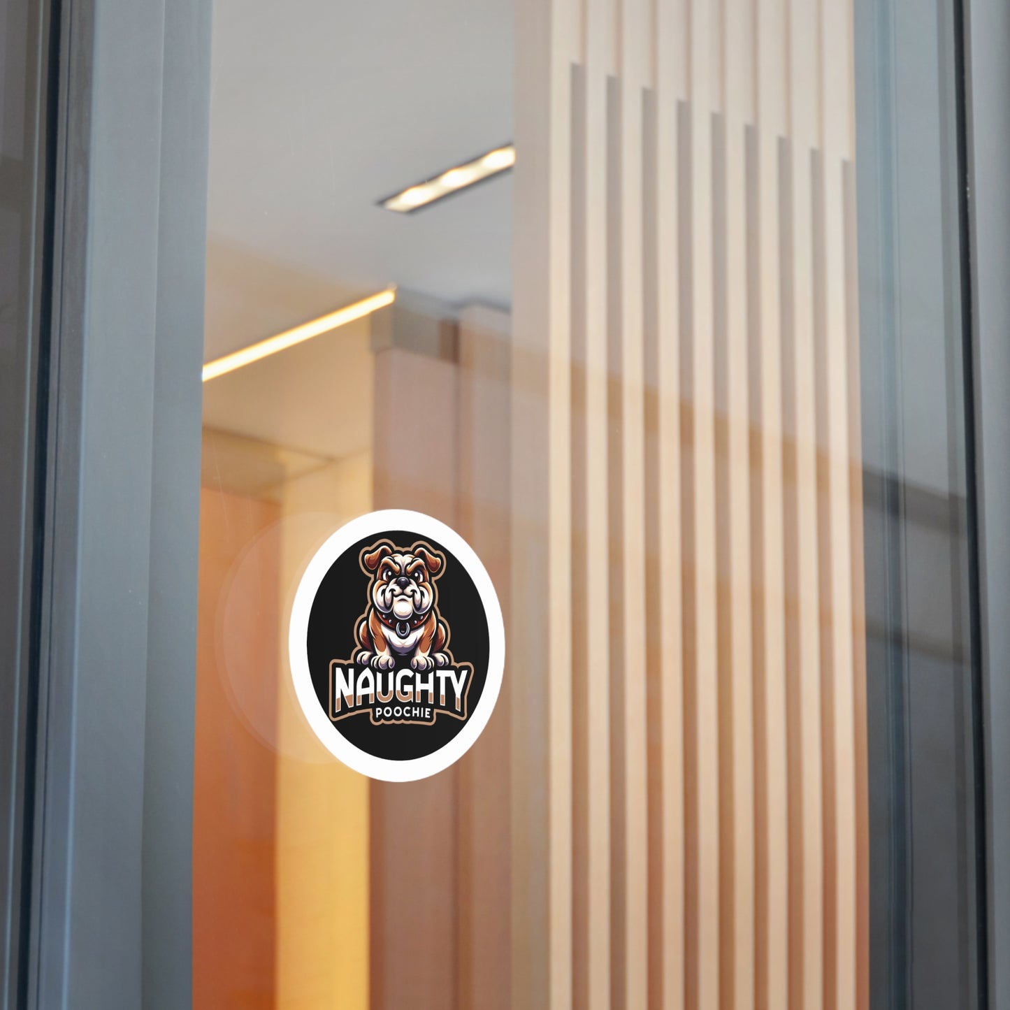 Round Vinyl Stickers - Naughty Bulldog