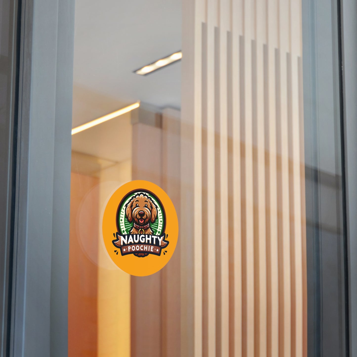 Round Vinyl Stickers - Golden Doodle