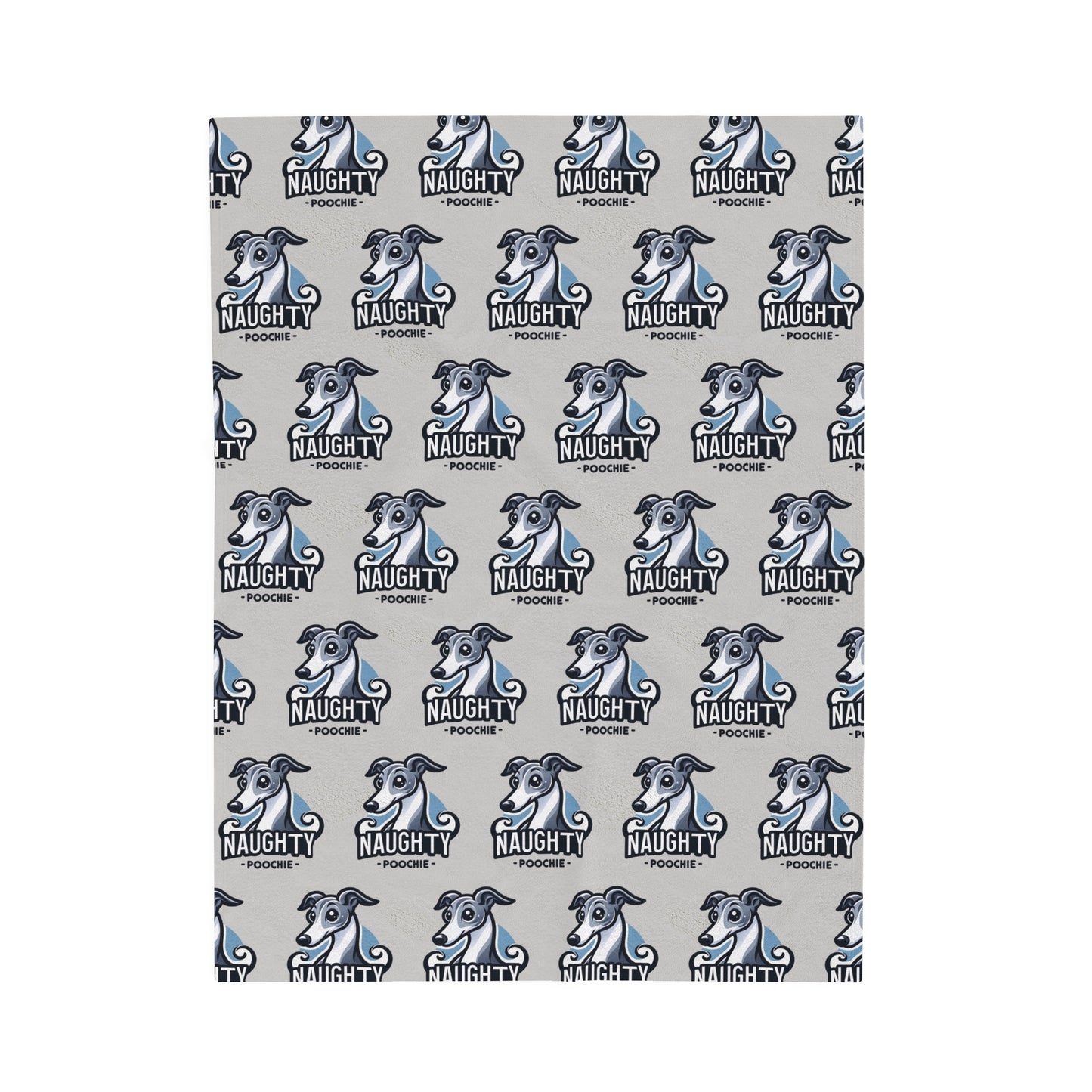 Velveteen Plush Blanket - Naughty Italian Greyhound
