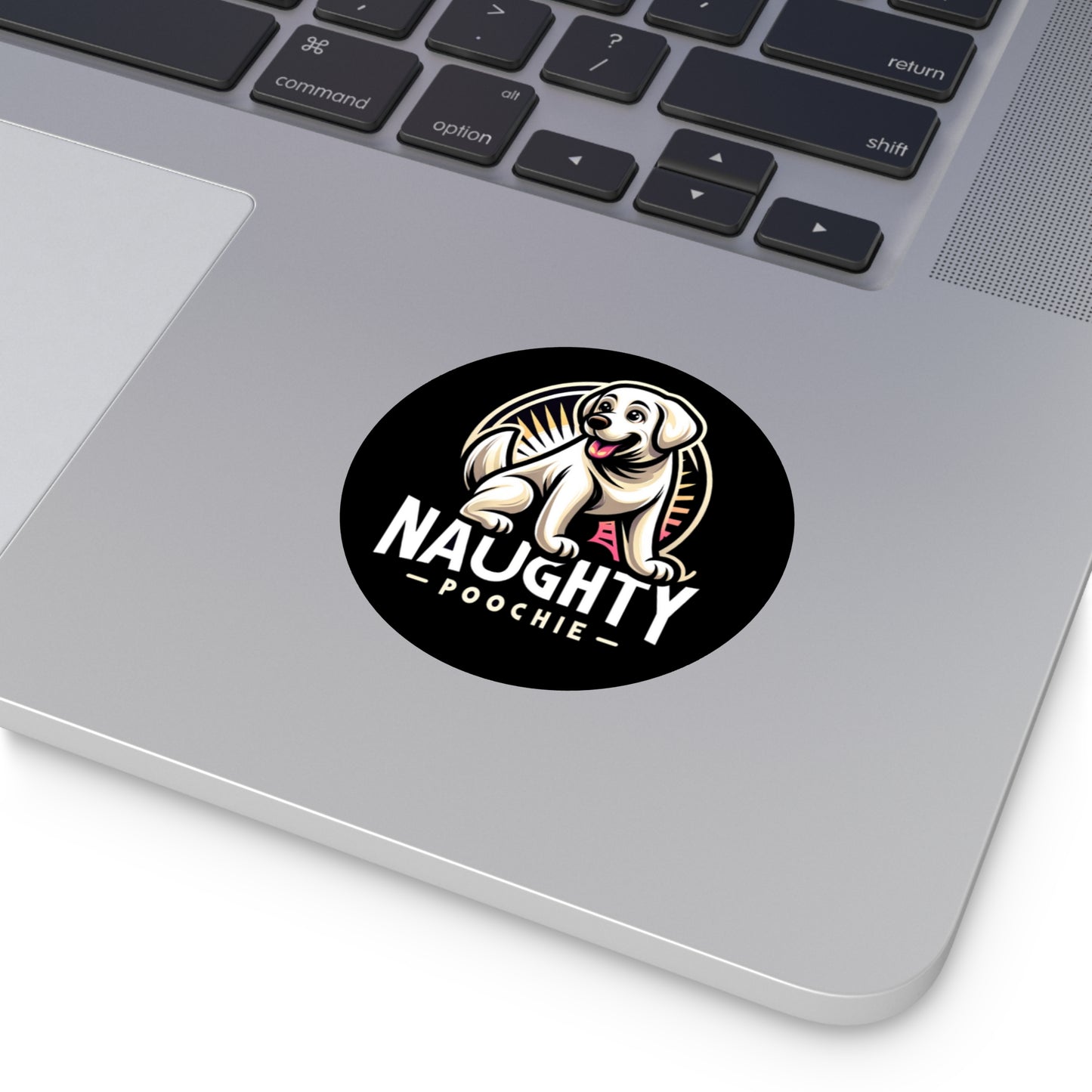 Round Vinyl Stickers - Naughty White Lab