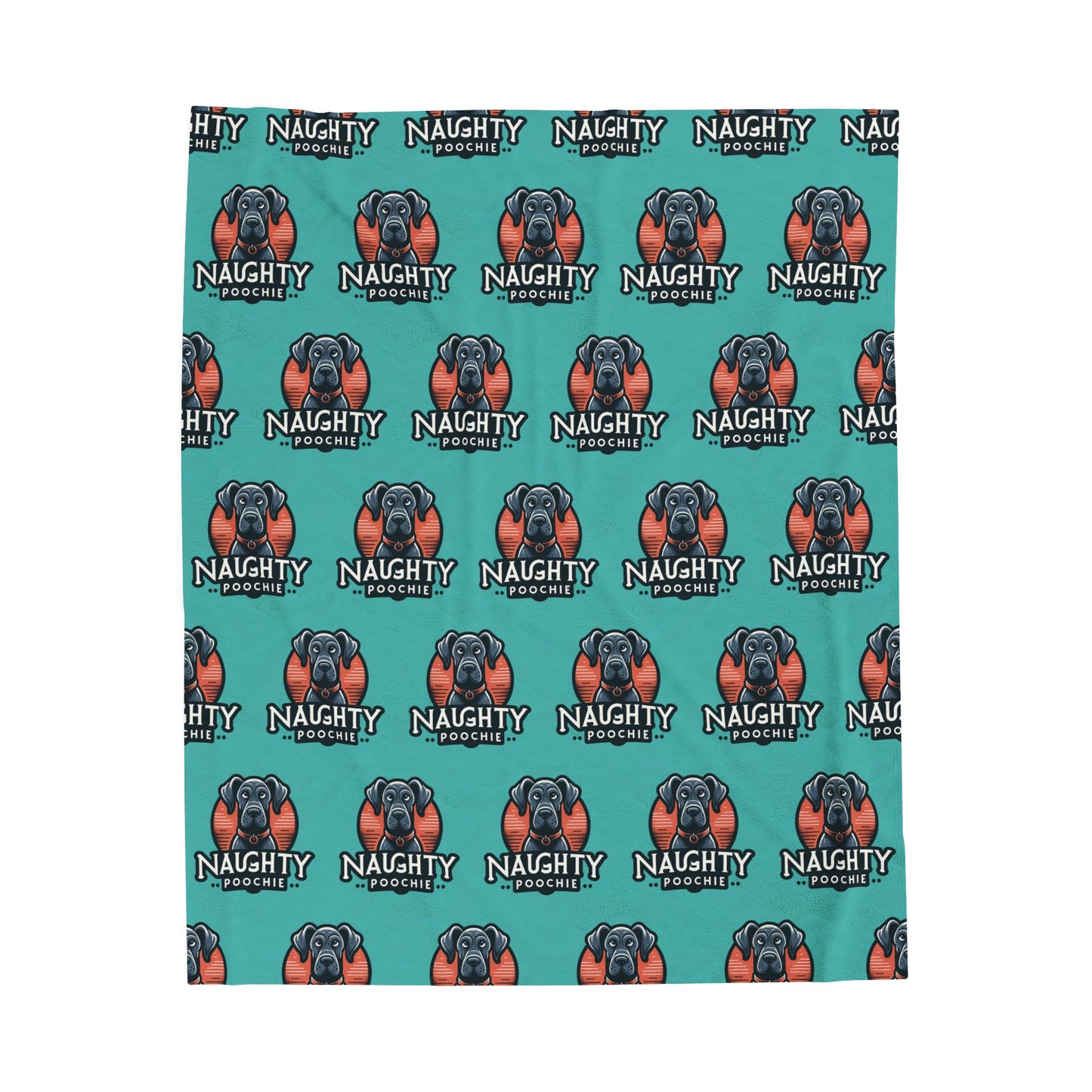 Velveteen Plush Blanket - Naughty Great Dane