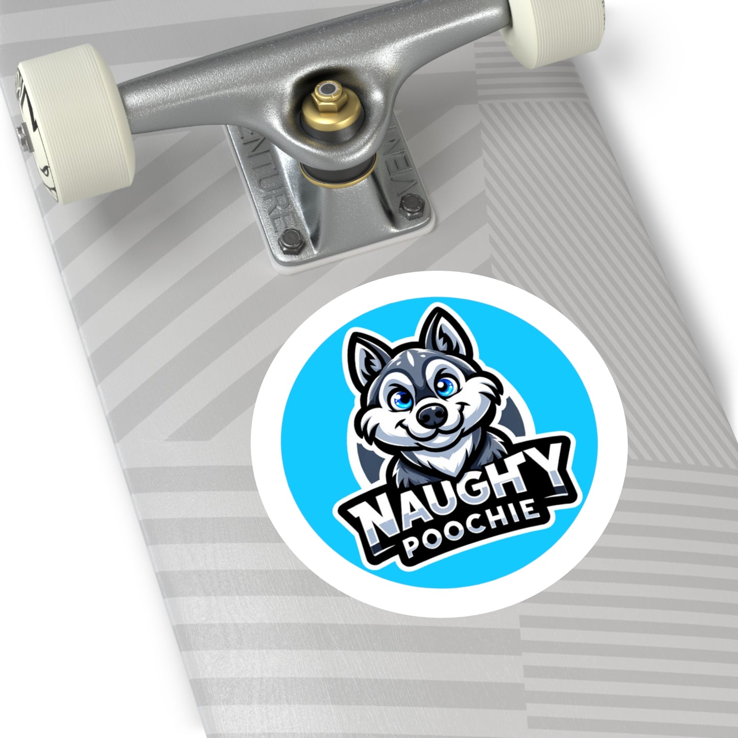 Round Vinyl Stickers - Husky
