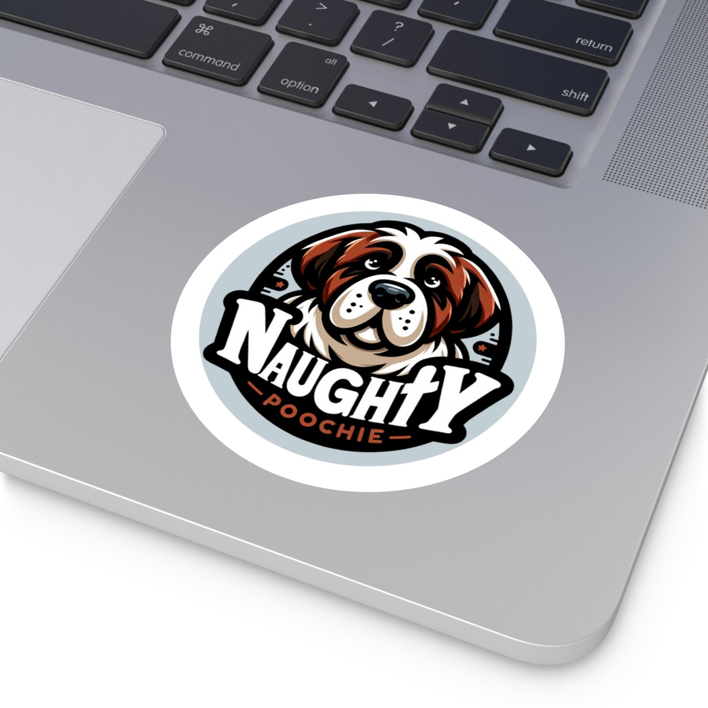 Round Vinyl Stickers - Naughty St. Bernard