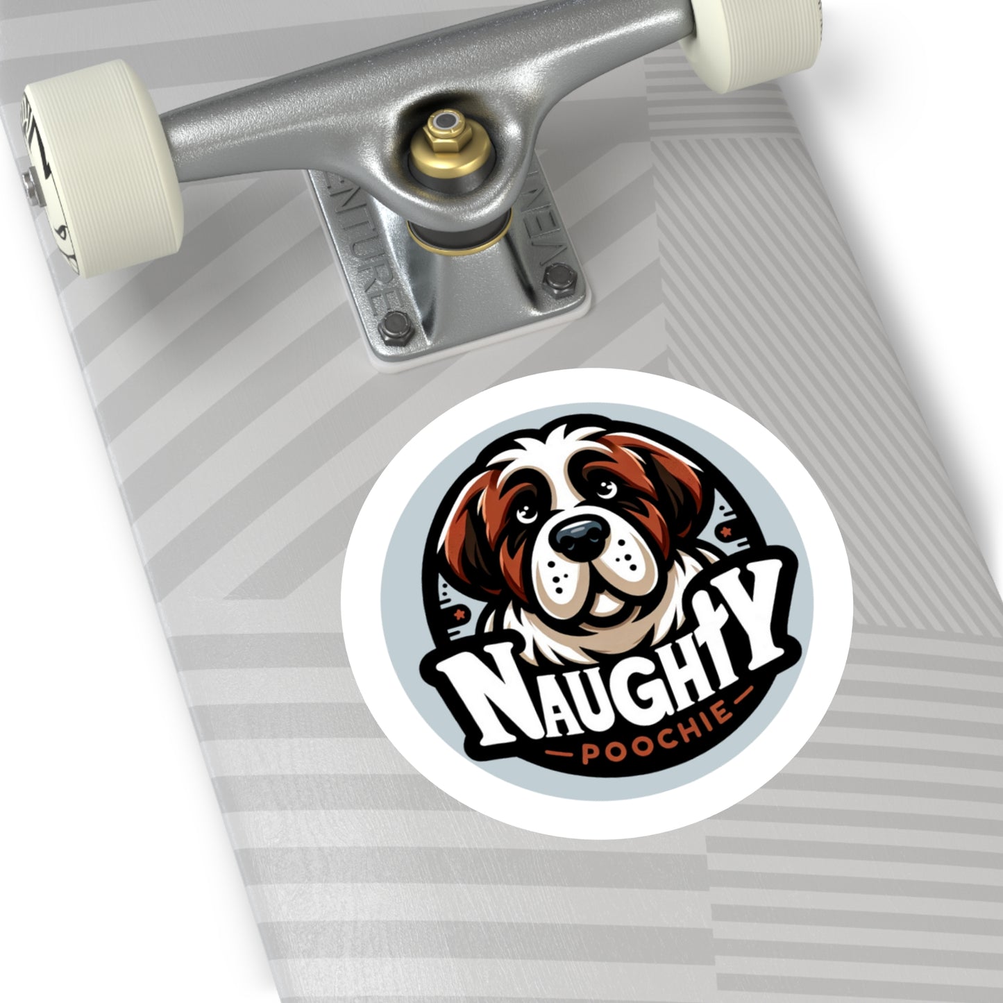 Round Vinyl Stickers - Naughty St. Bernard