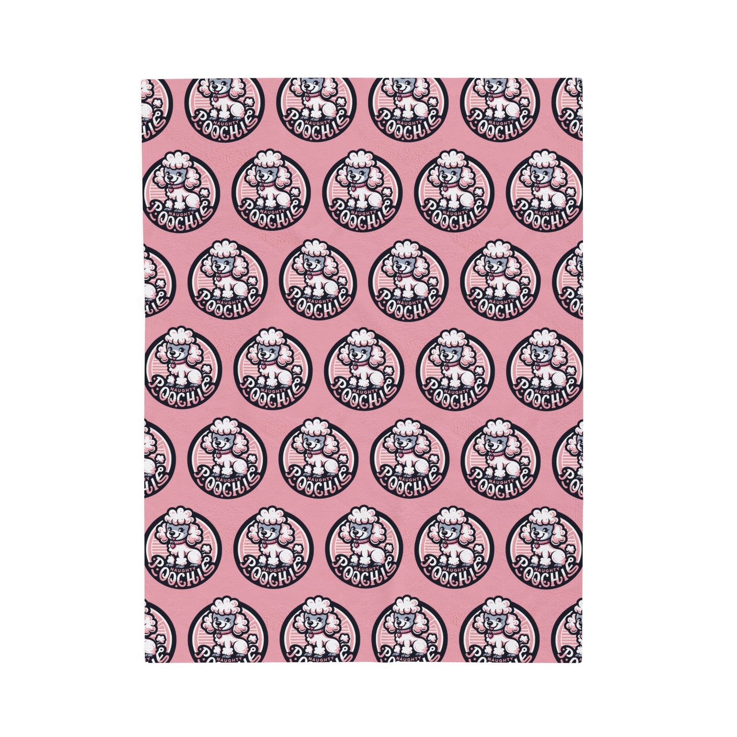Velveteen Plush Blanket - Naughty Poodle