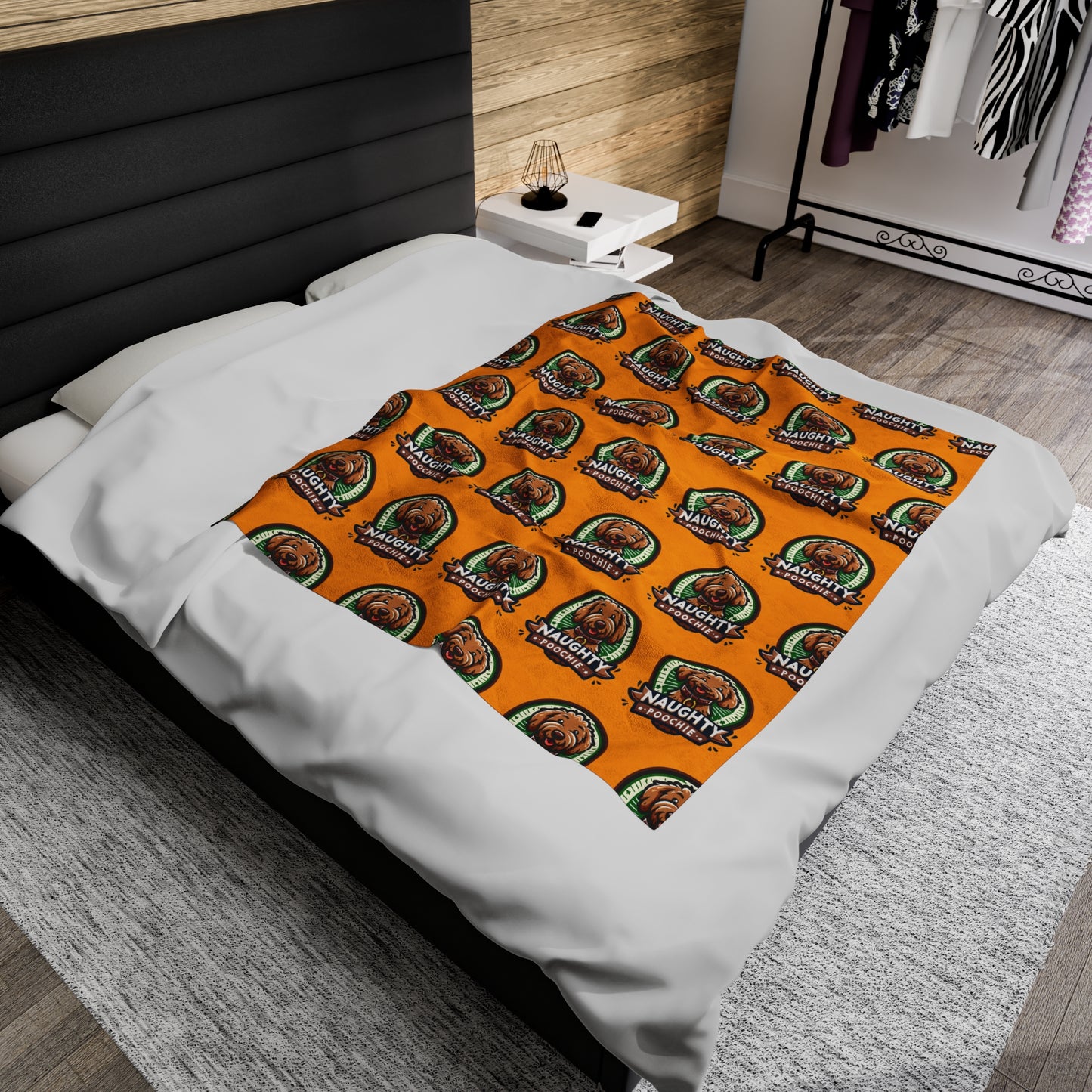 Velveteen Plush Blanket - Golden Doodle