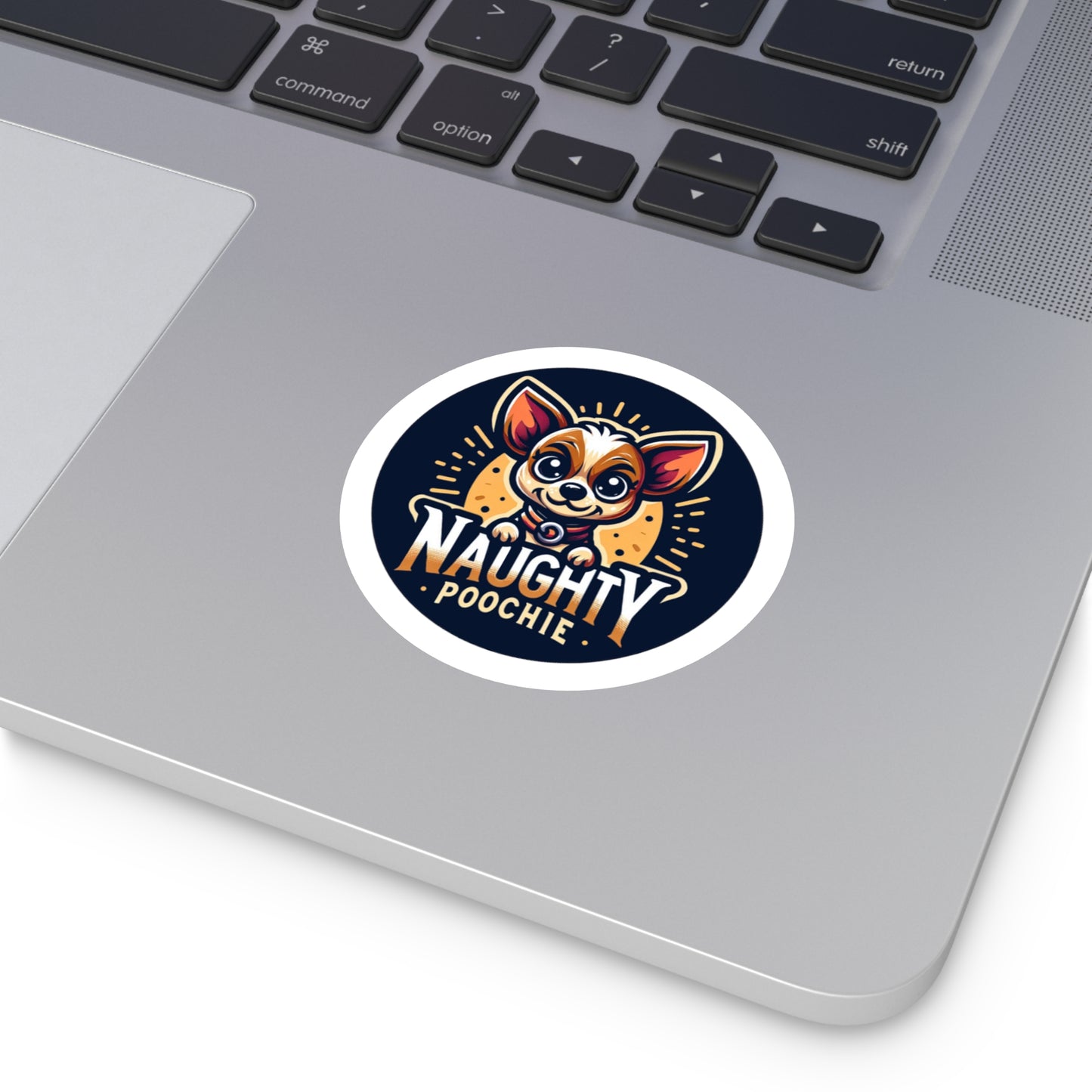 Round Vinyl Stickers - Naughty Chihuahua