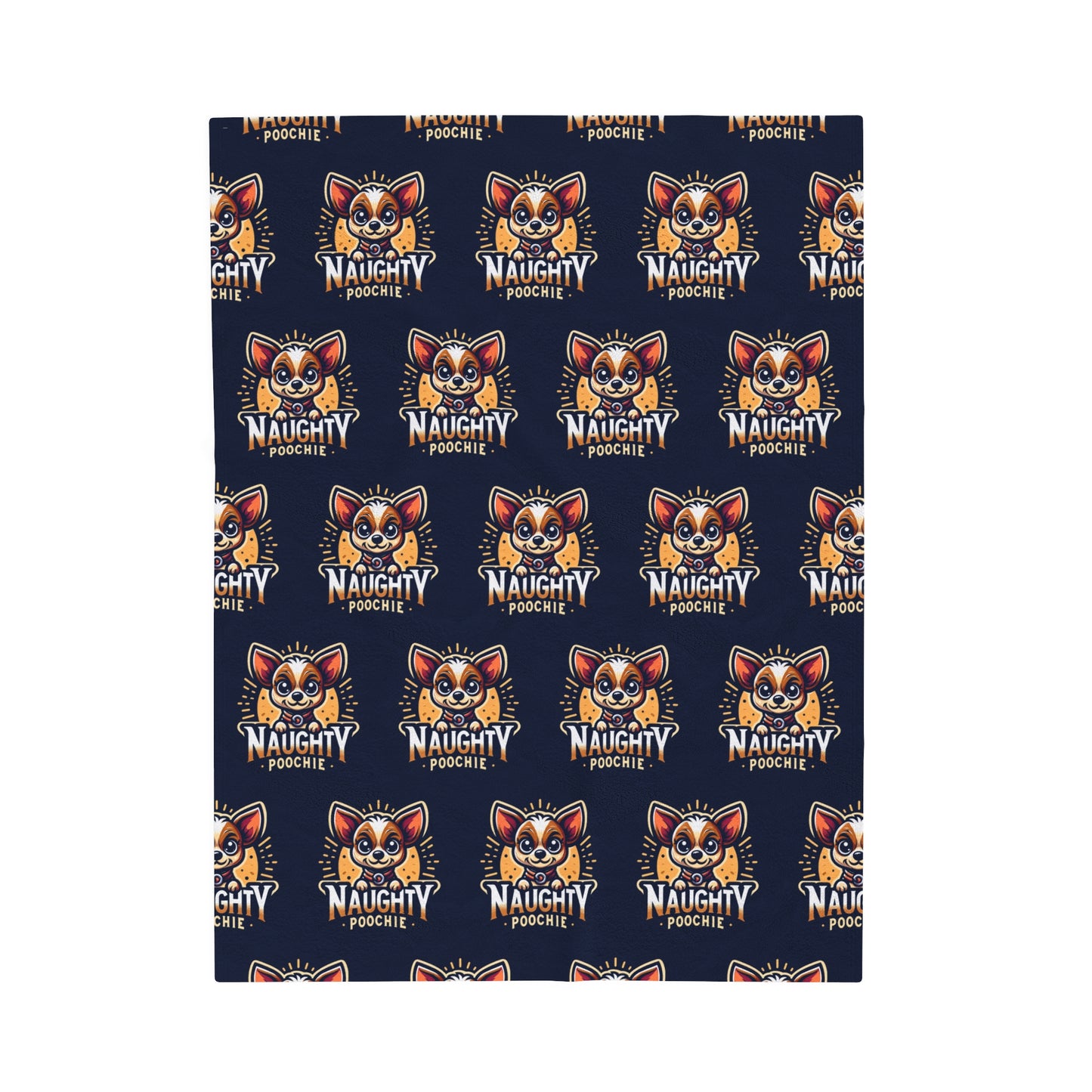 Velveteen Plush Blanket - Naughty Chihuahua