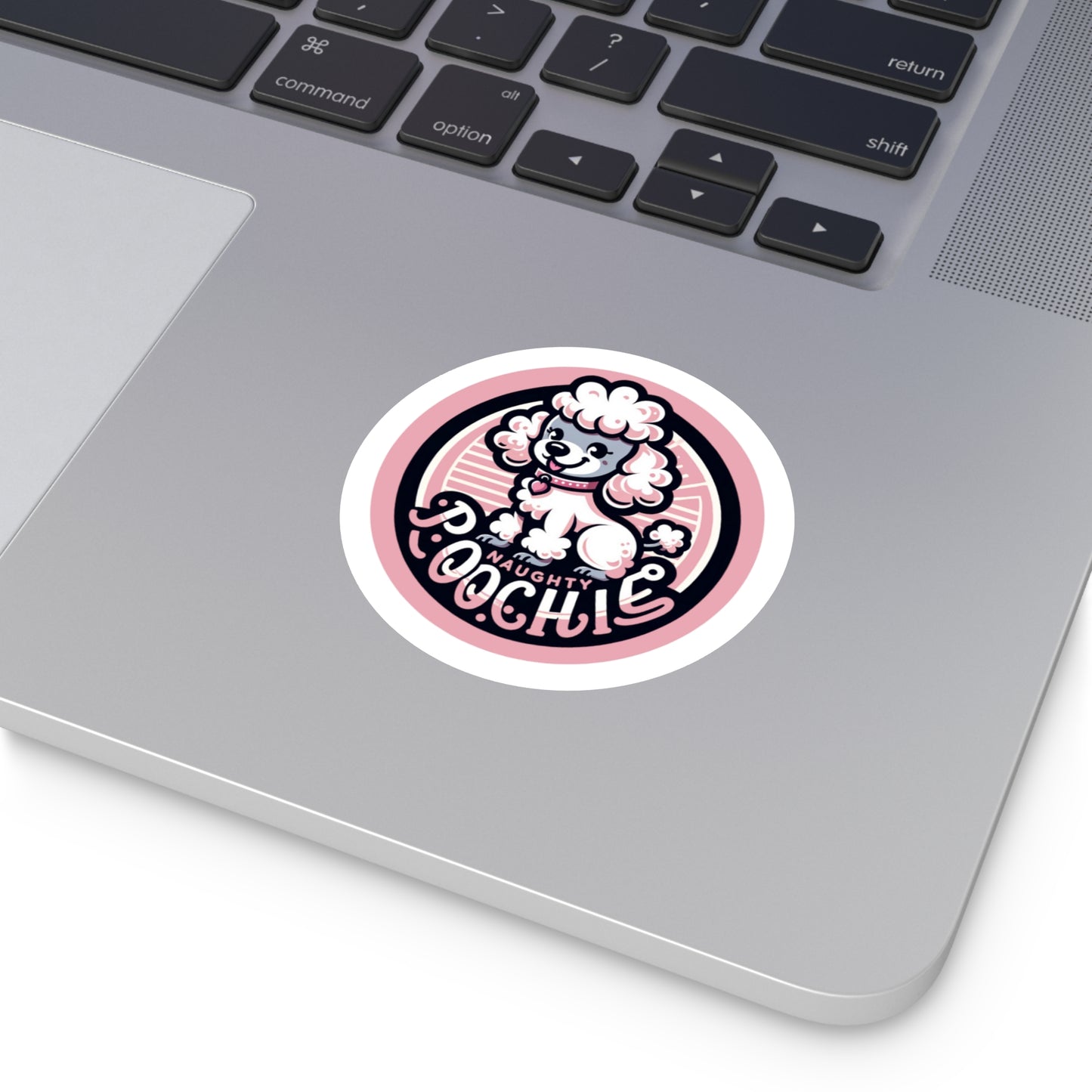 Round Vinyl Stickers - Naughty Poodle