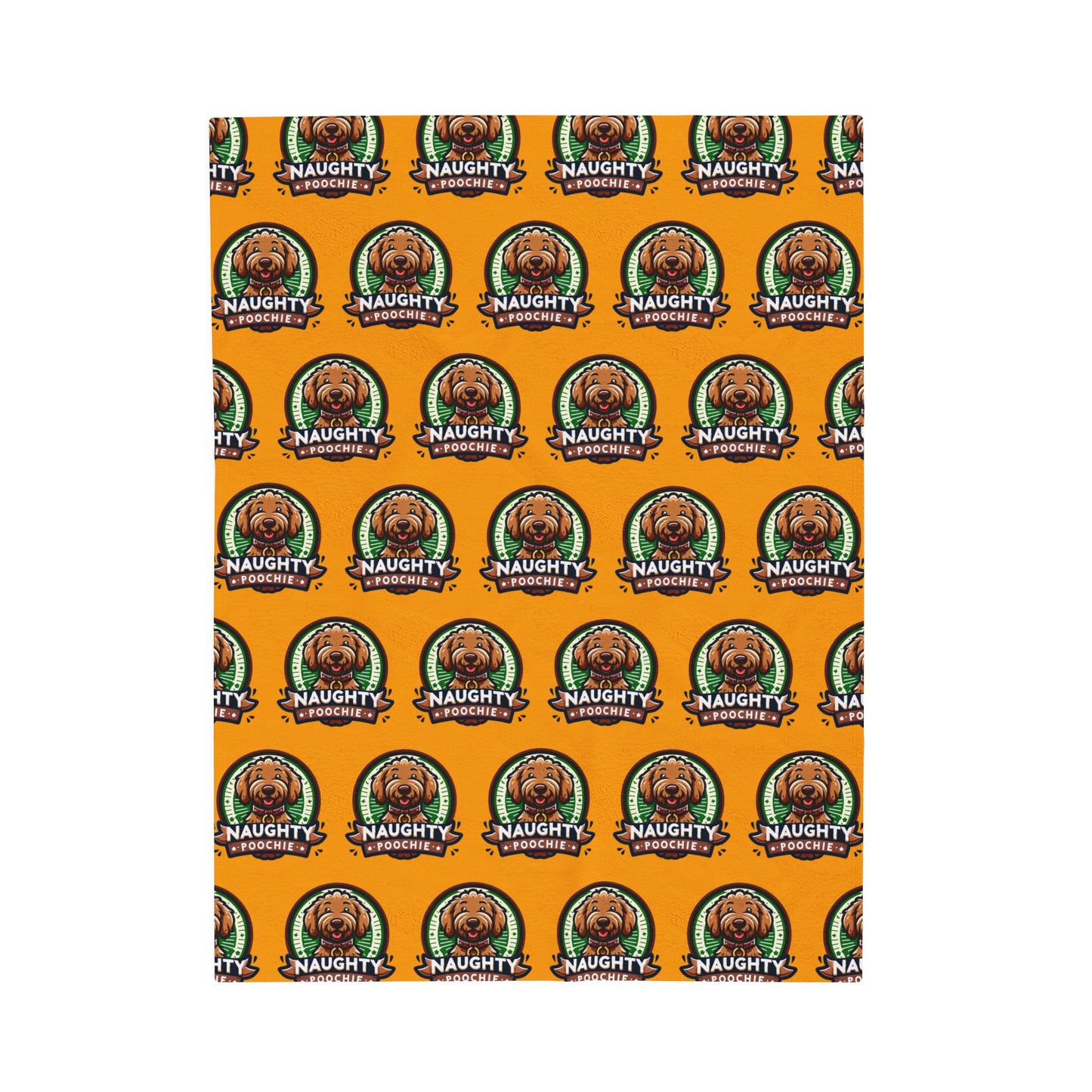 Velveteen Plush Blanket - Golden Doodle