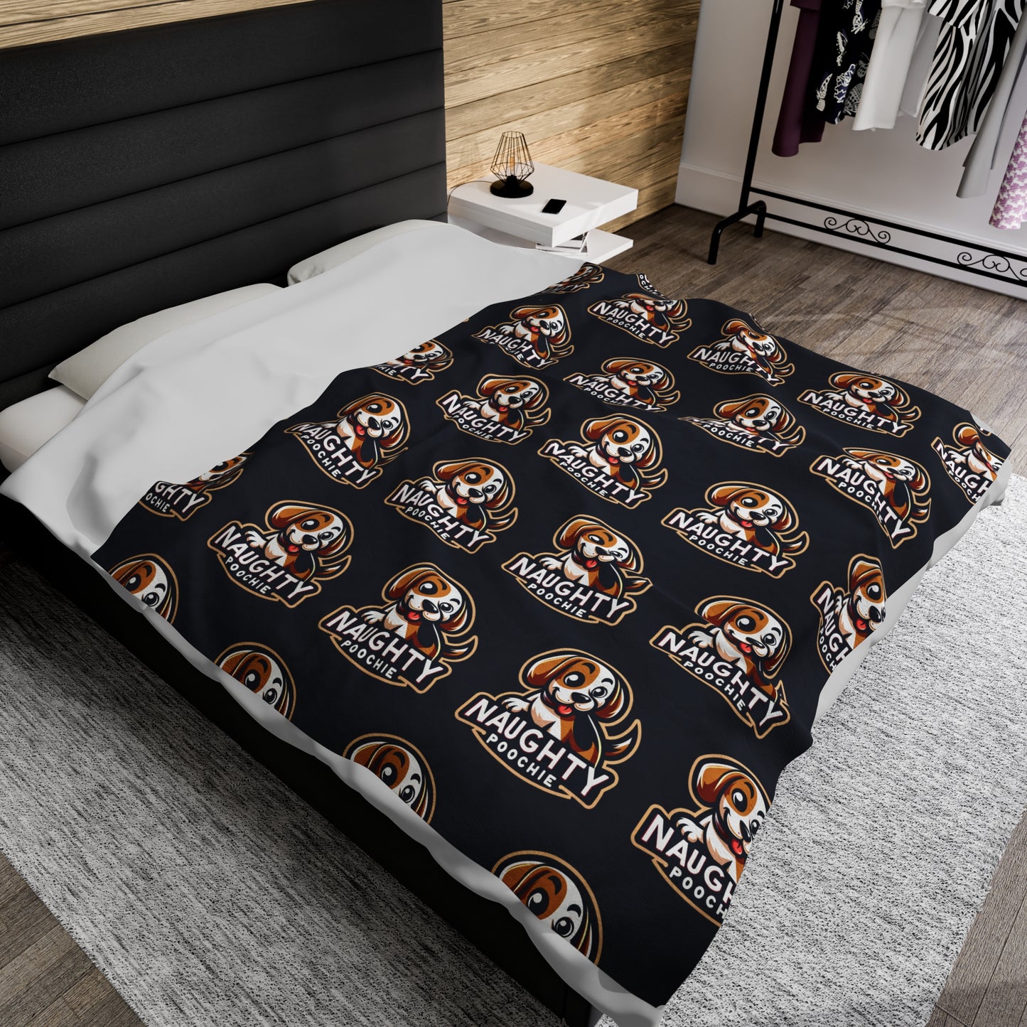 Velveteen Plush Blanket - Naughty Beagle