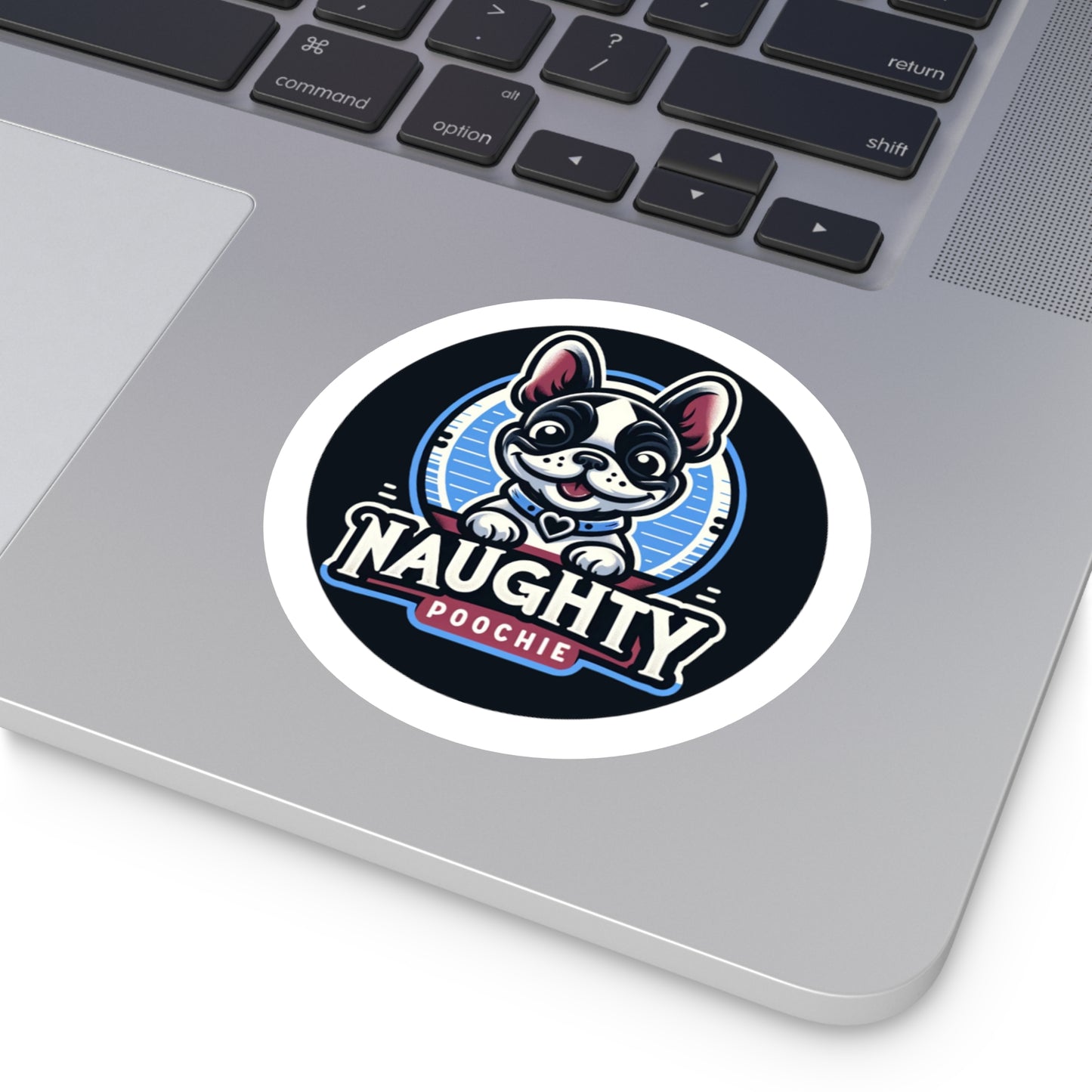 Round Vinyl Stickers - Naught French Bulldog