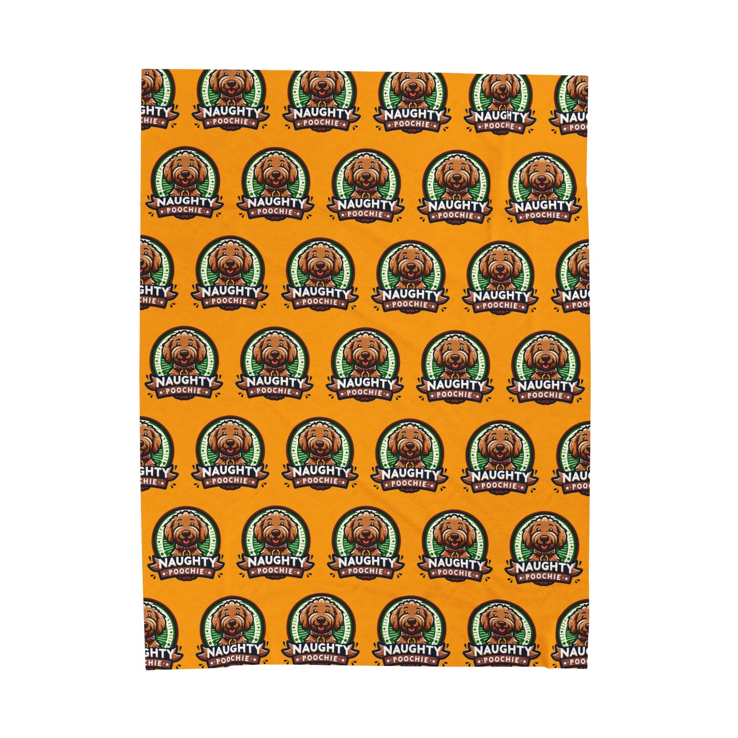 Velveteen Plush Blanket - Golden Doodle