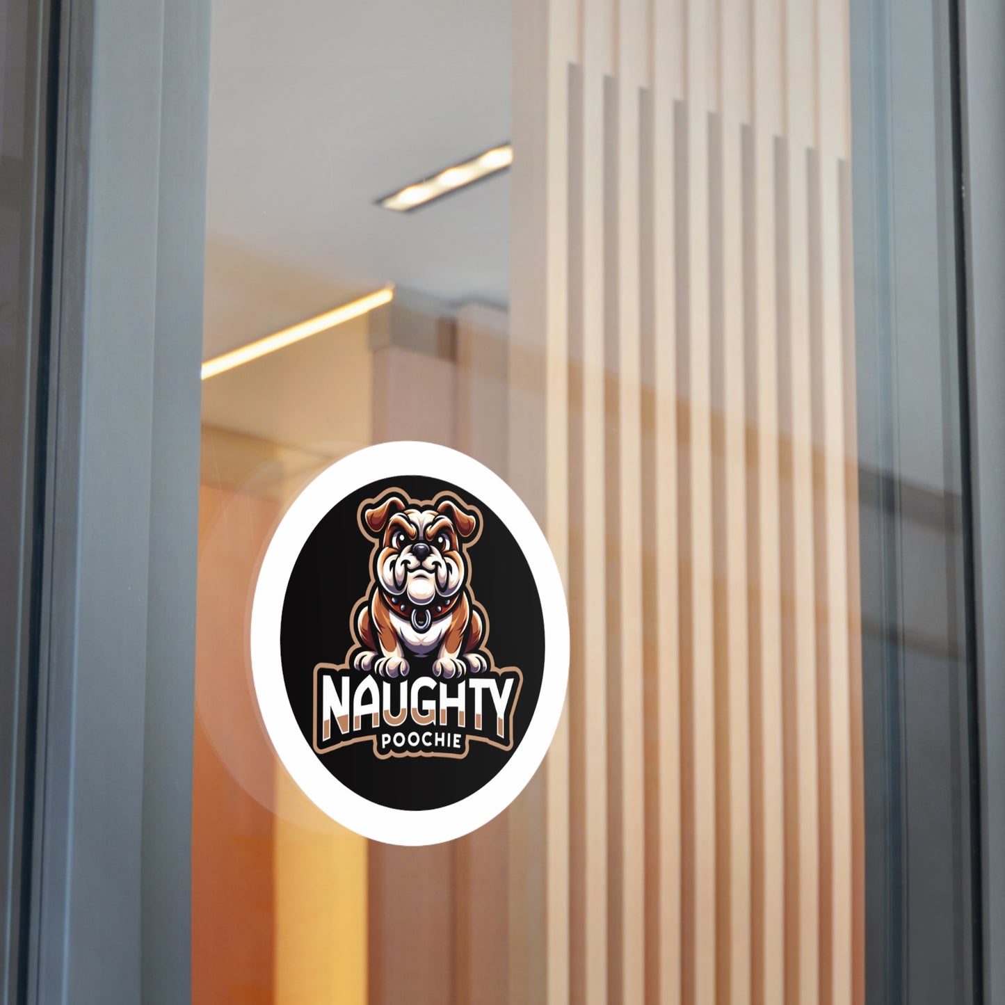 Round Vinyl Stickers - Naughty Bulldog