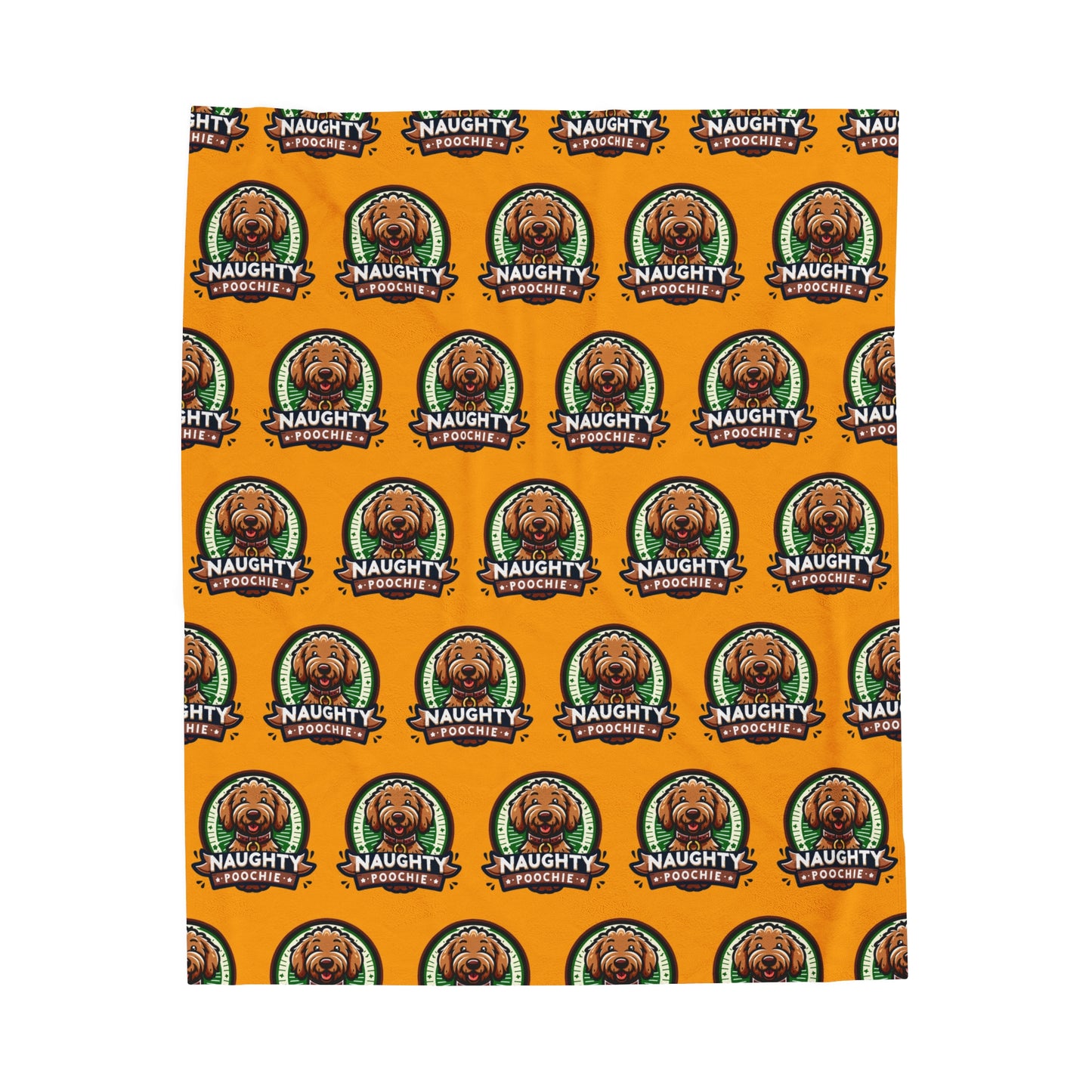 Velveteen Plush Blanket - Golden Doodle