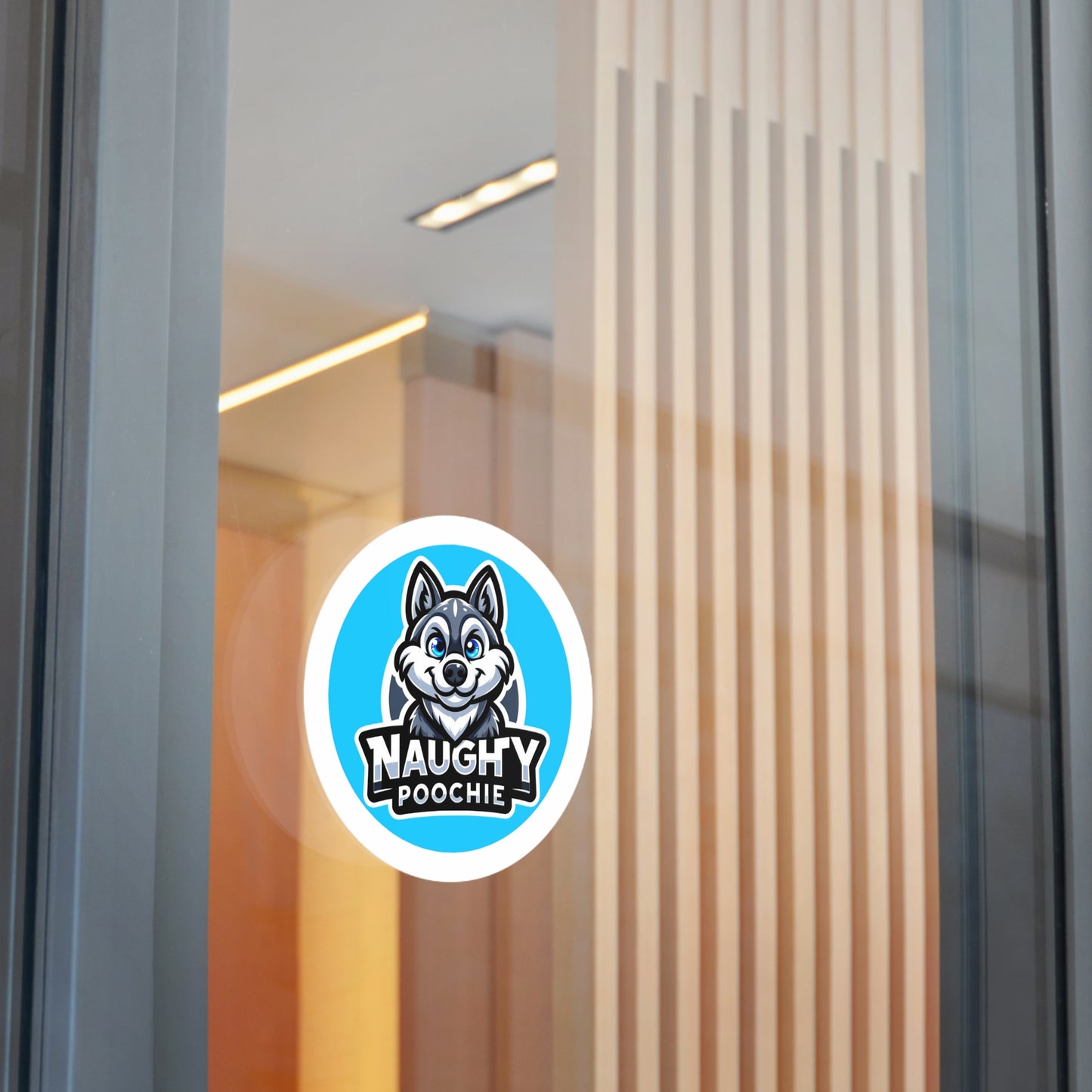 Round Vinyl Stickers - Husky