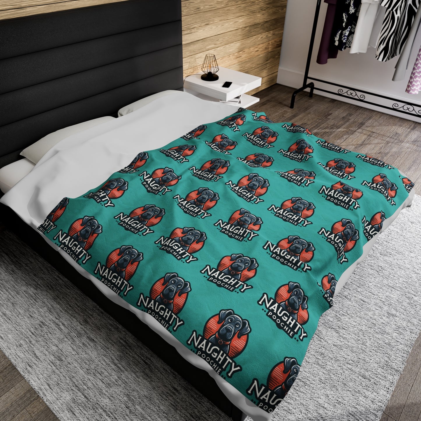 Velveteen Plush Blanket - Naughty Great Dane