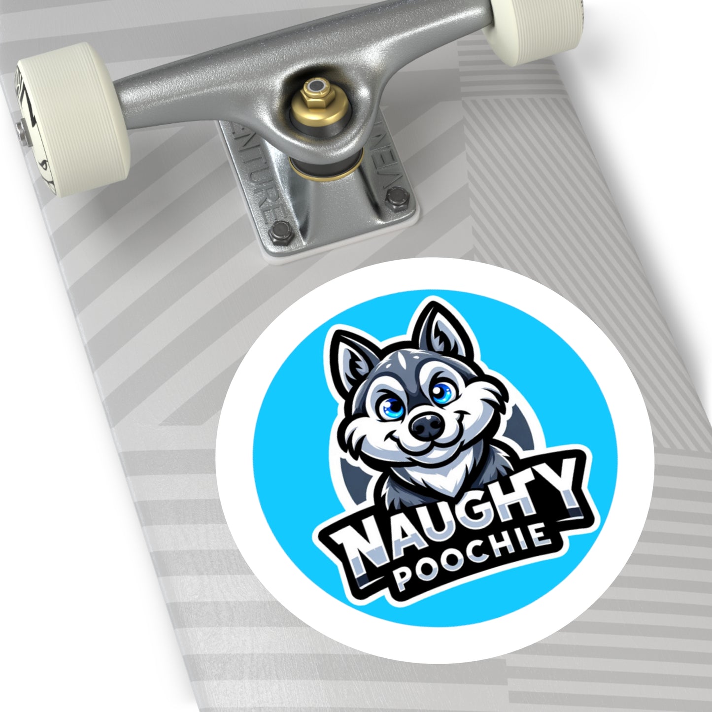Round Vinyl Stickers - Husky