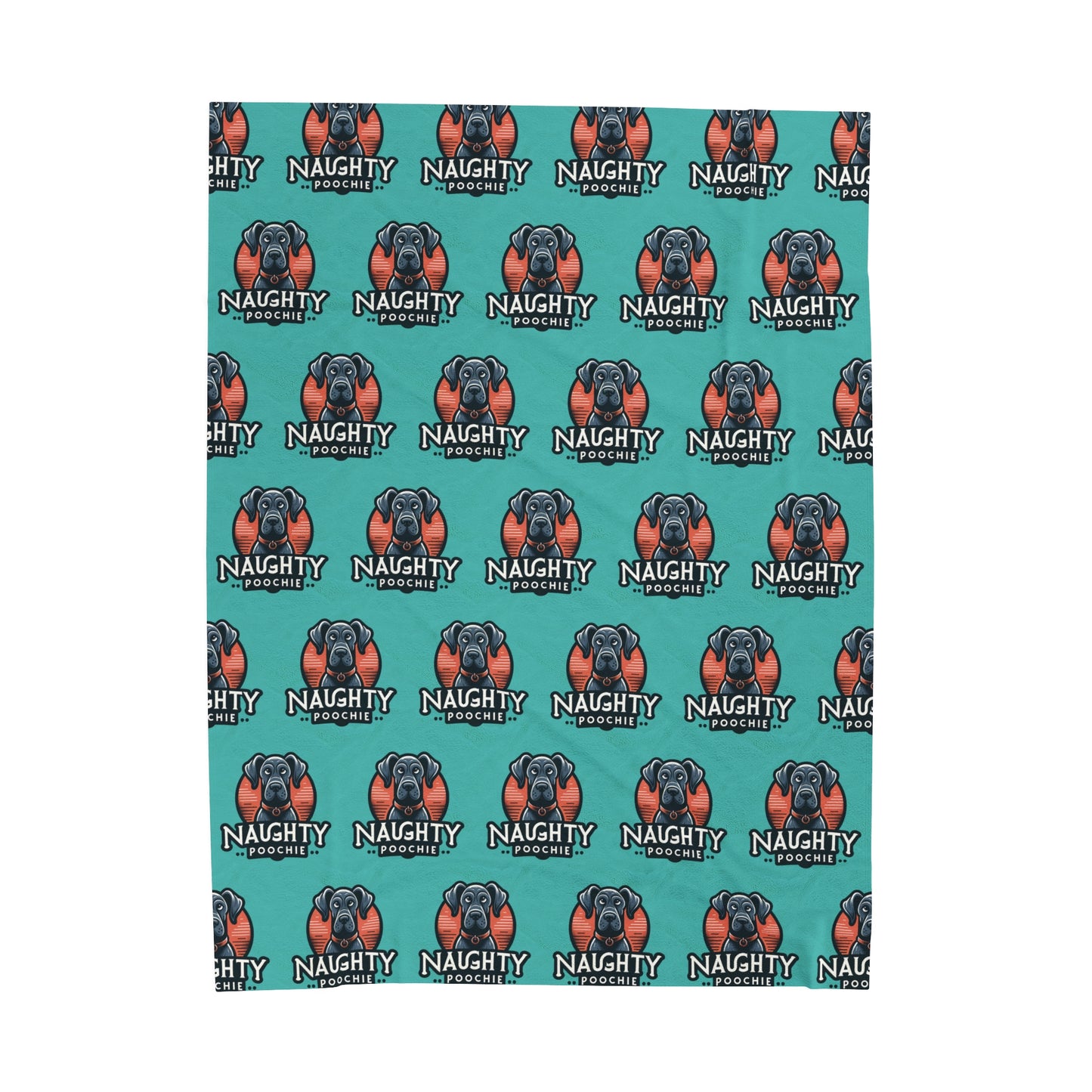 Velveteen Plush Blanket - Naughty Great Dane
