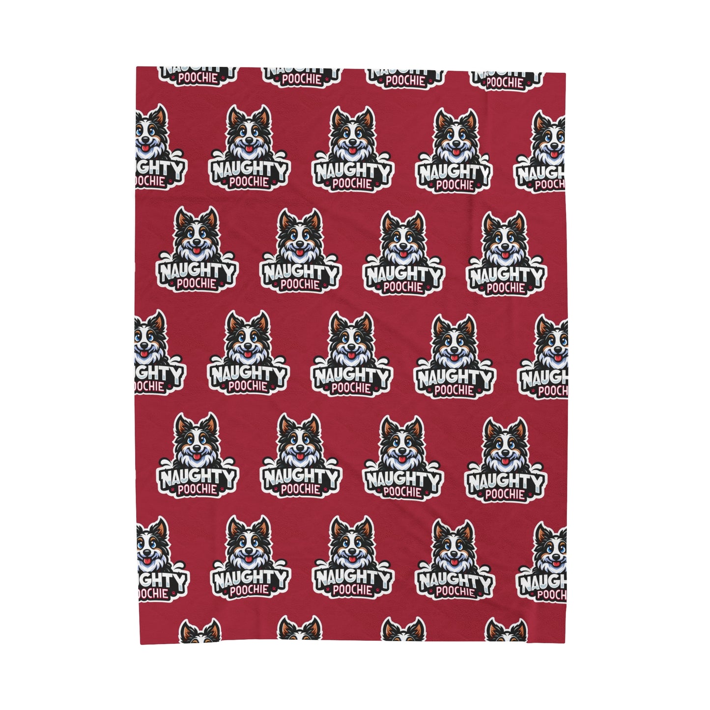 Velveteen Plush Blanket - Naughty Golden Doodle