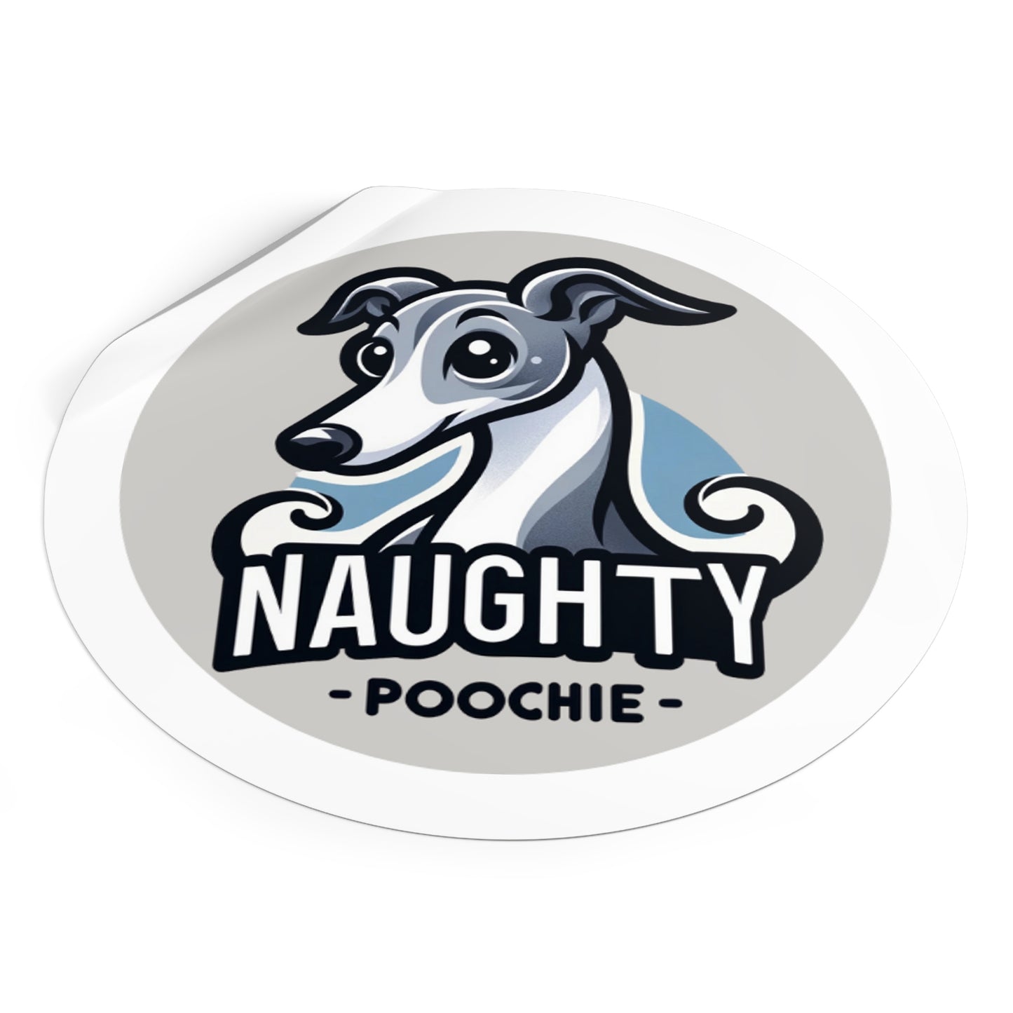 Round Vinyl Stickers - Italian Shepherd