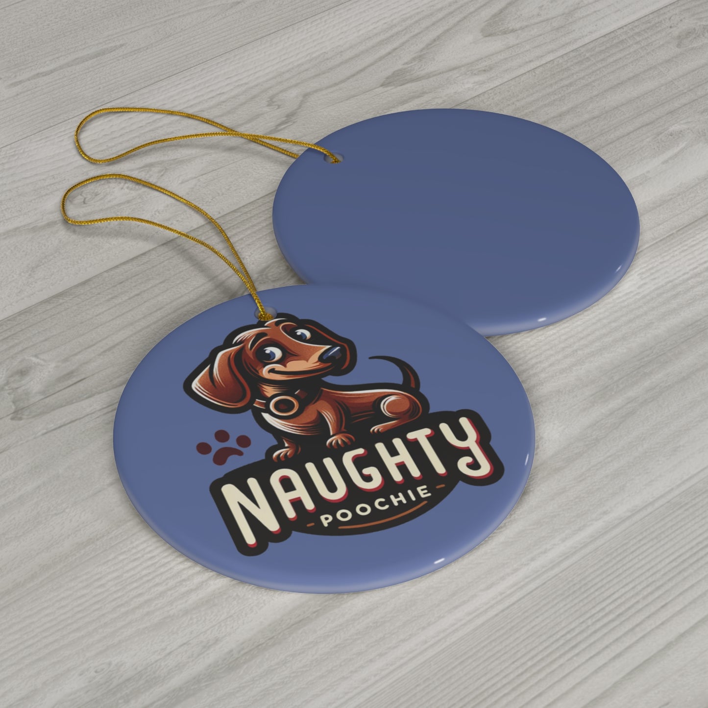 Ceramic Ornament - Naughty Dachshund