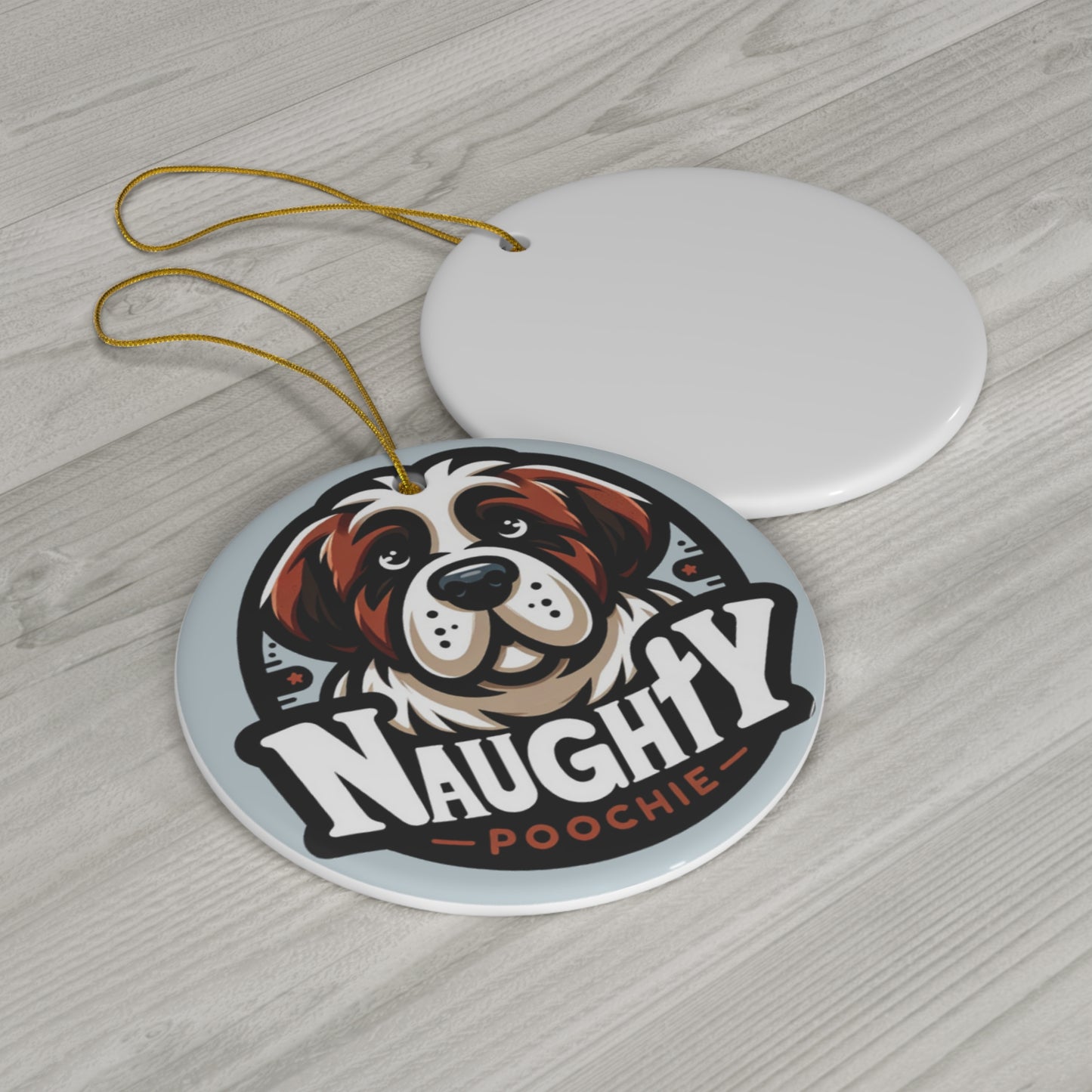 Ceramic Ornament - Naughty St. Bernard