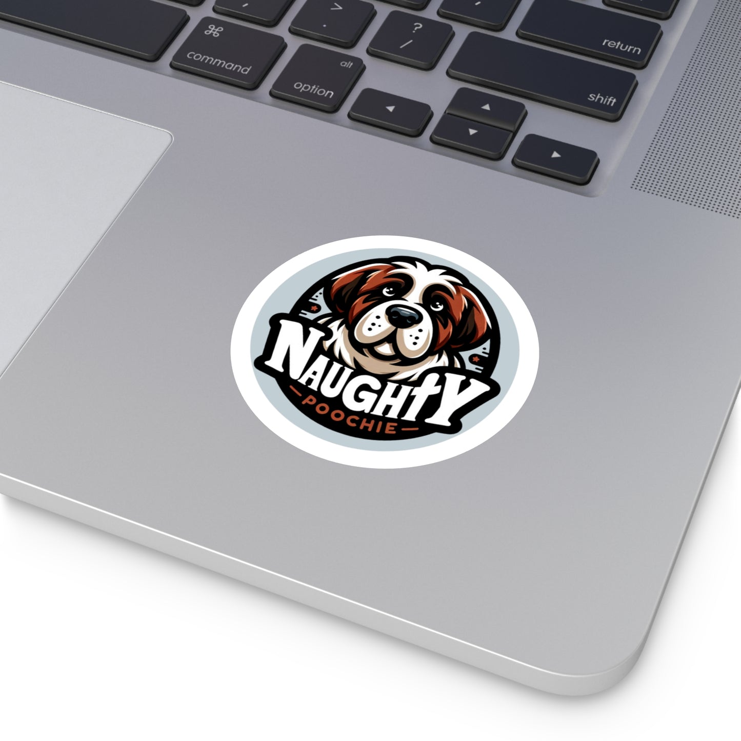 Round Vinyl Stickers - Naughty St. Bernard