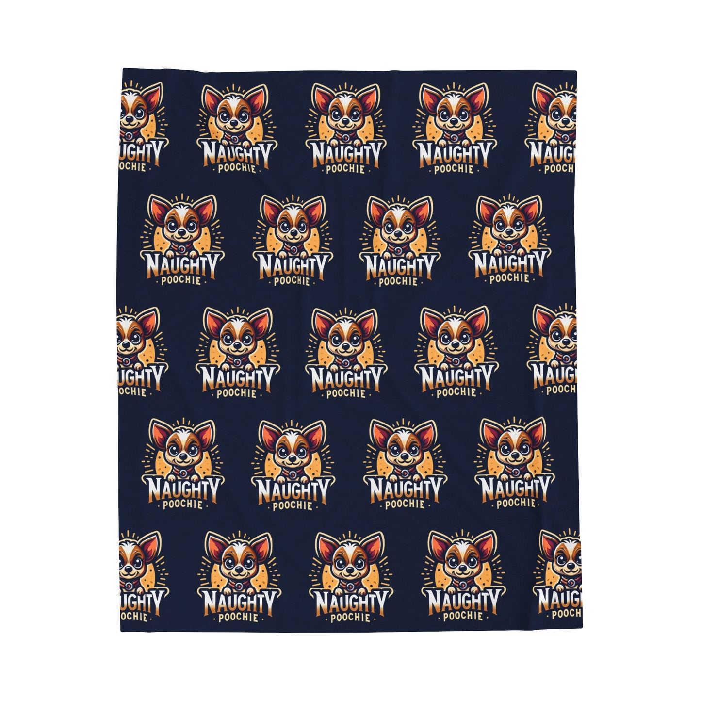 Velveteen Plush Blanket - Naughty Chihuahua