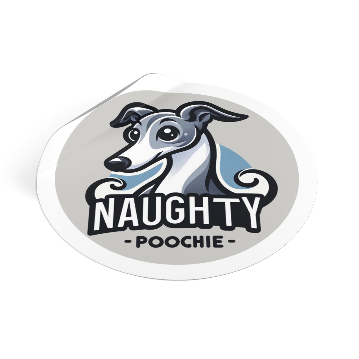 Round Vinyl Stickers - Italian Shepherd