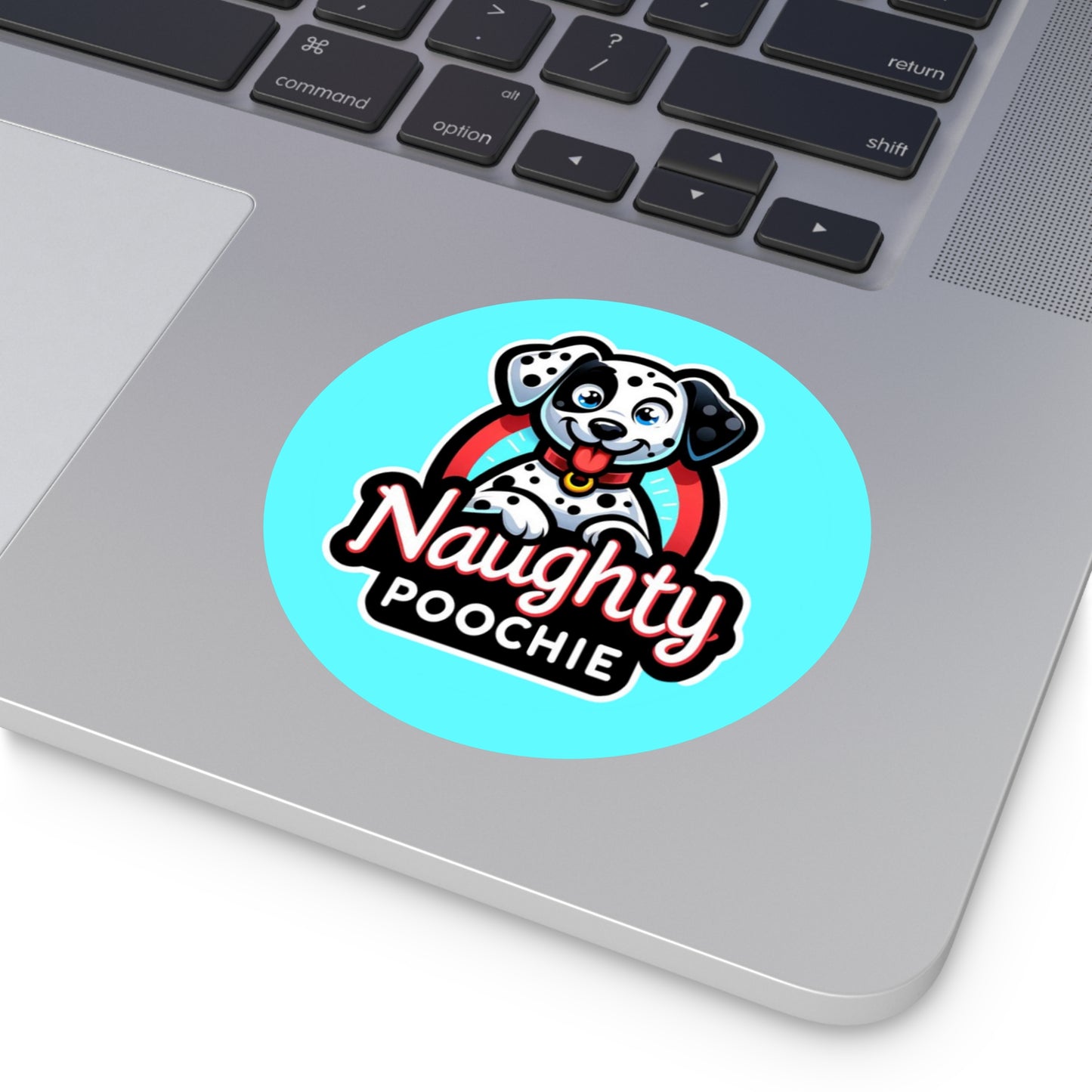 Round Vinyl Stickers - Naughty Dalmatian