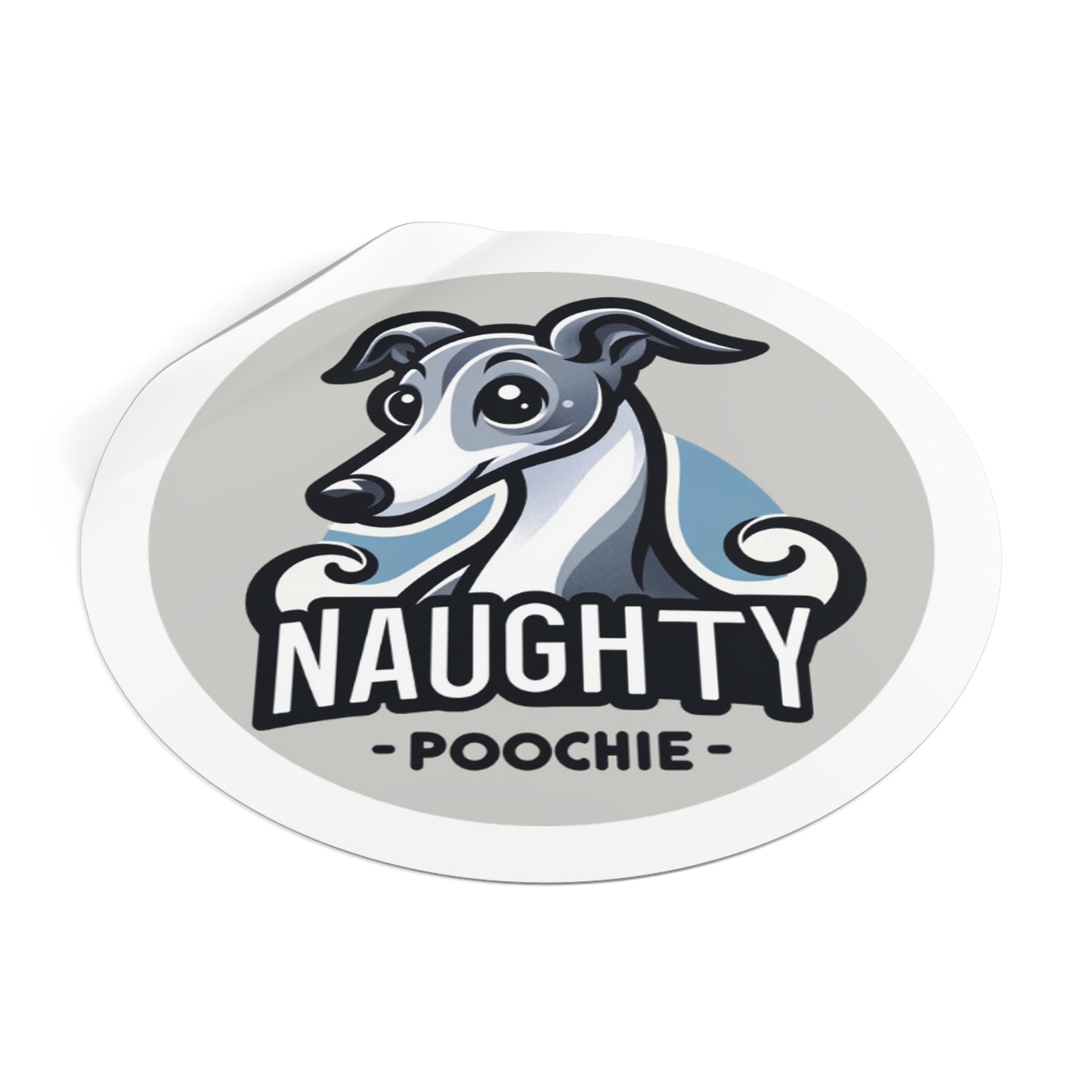 Round Vinyl Stickers - Italian Shepherd