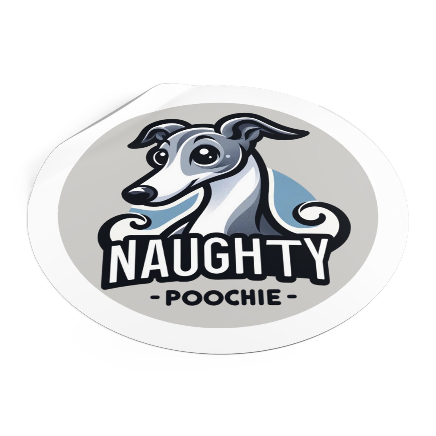 Round Vinyl Stickers - Italian Shepherd