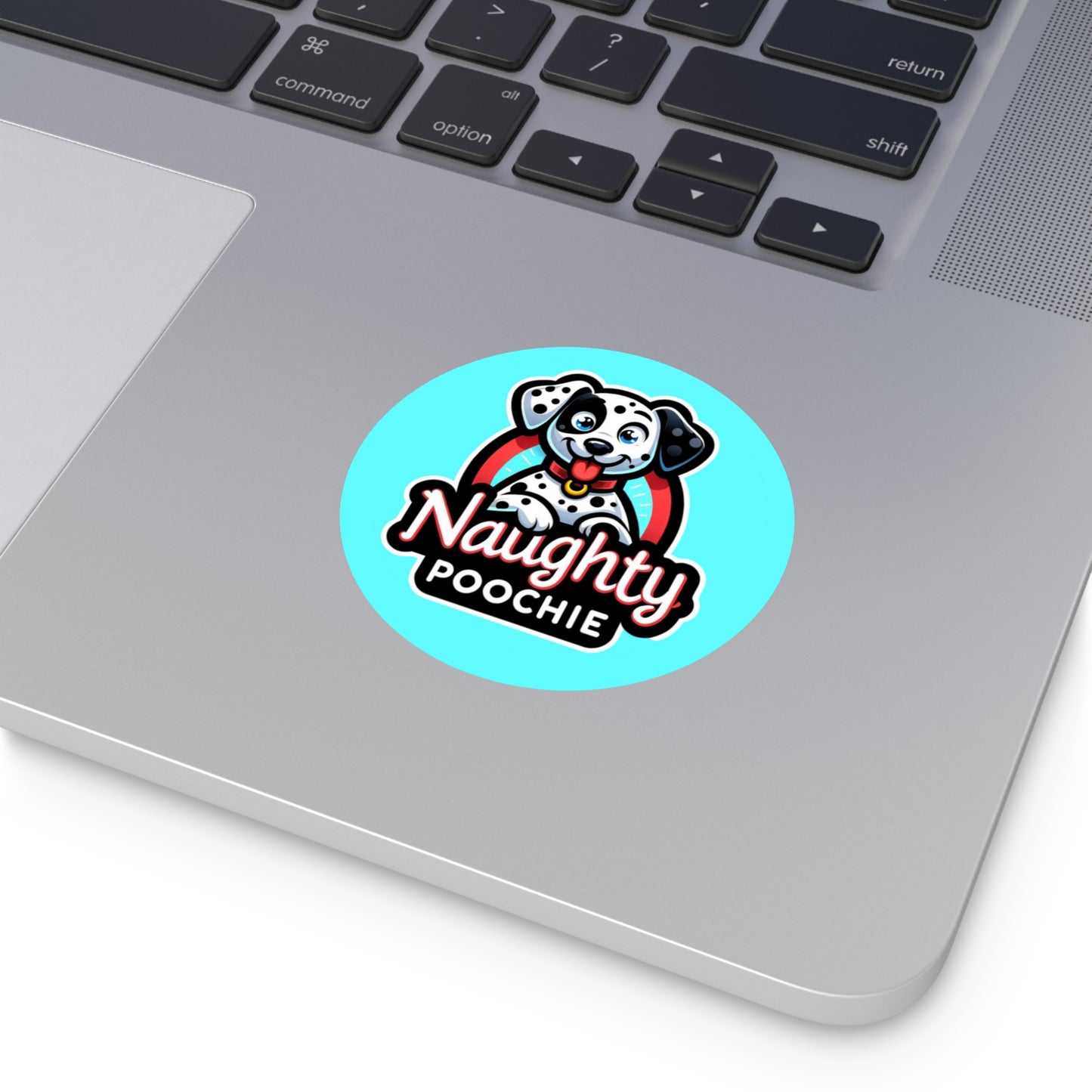 Round Vinyl Stickers - Naughty Dalmatian