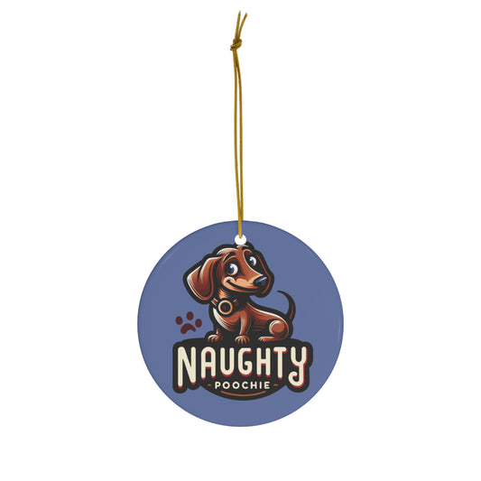 Ceramic Ornament - Naughty Dachshund