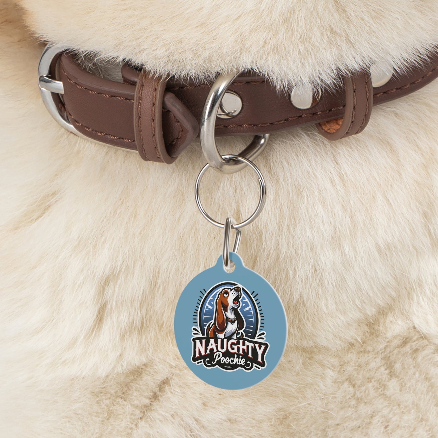 Pet Tag for Naughty Basset Hound