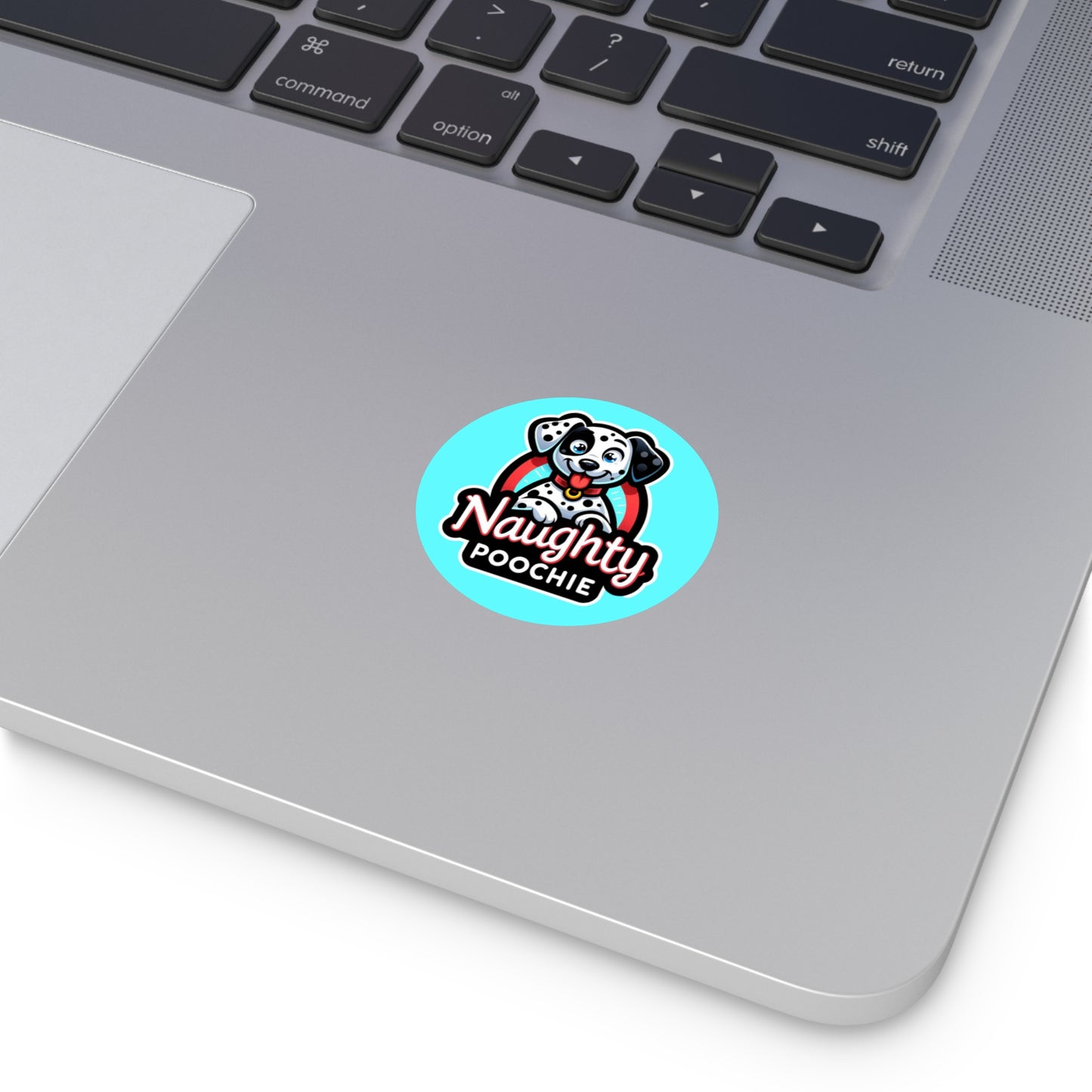 Round Vinyl Stickers - Naughty Dalmatian