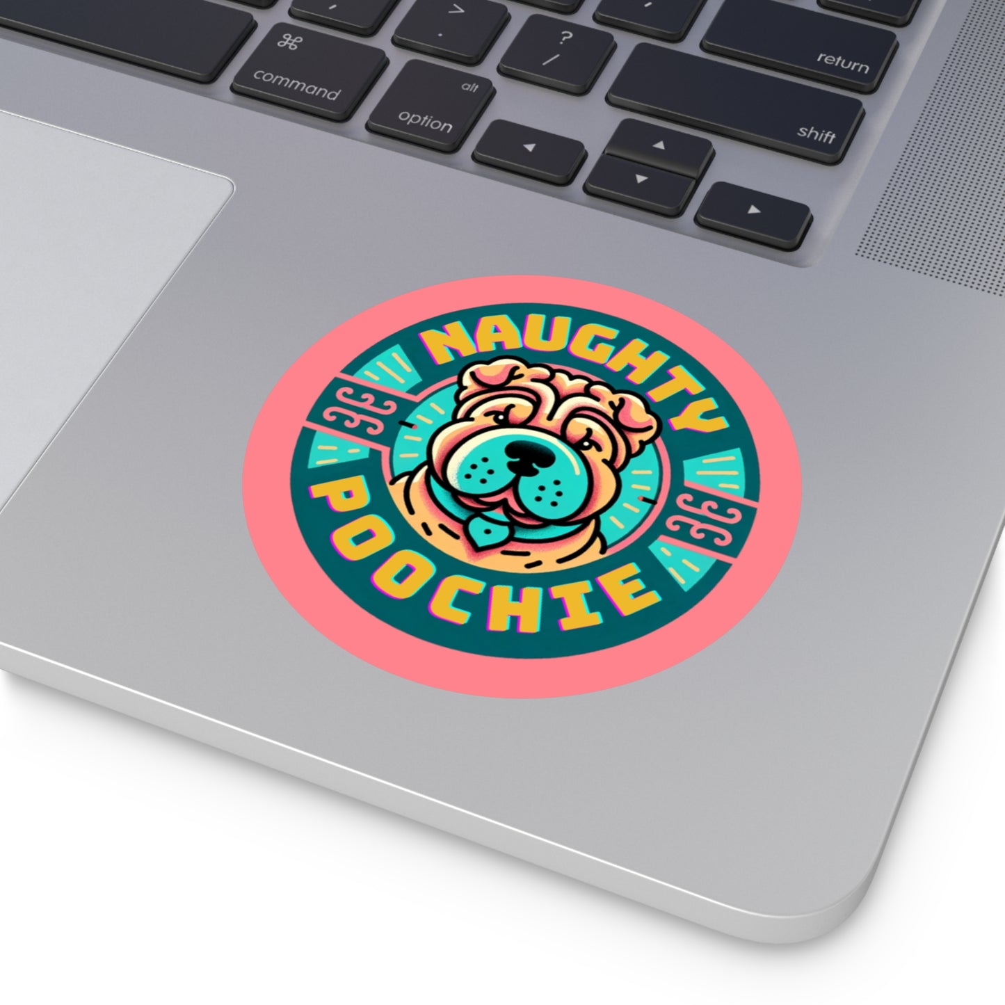 Round Vinyl Stickers - Naughty Sharpei