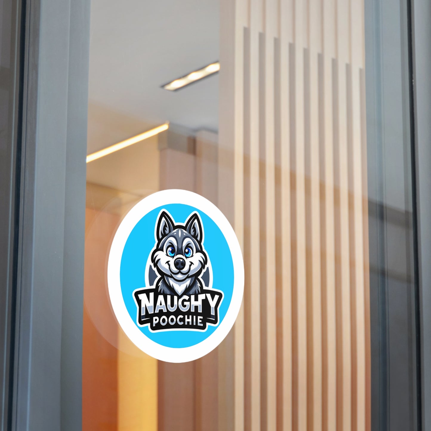 Round Vinyl Stickers - Husky