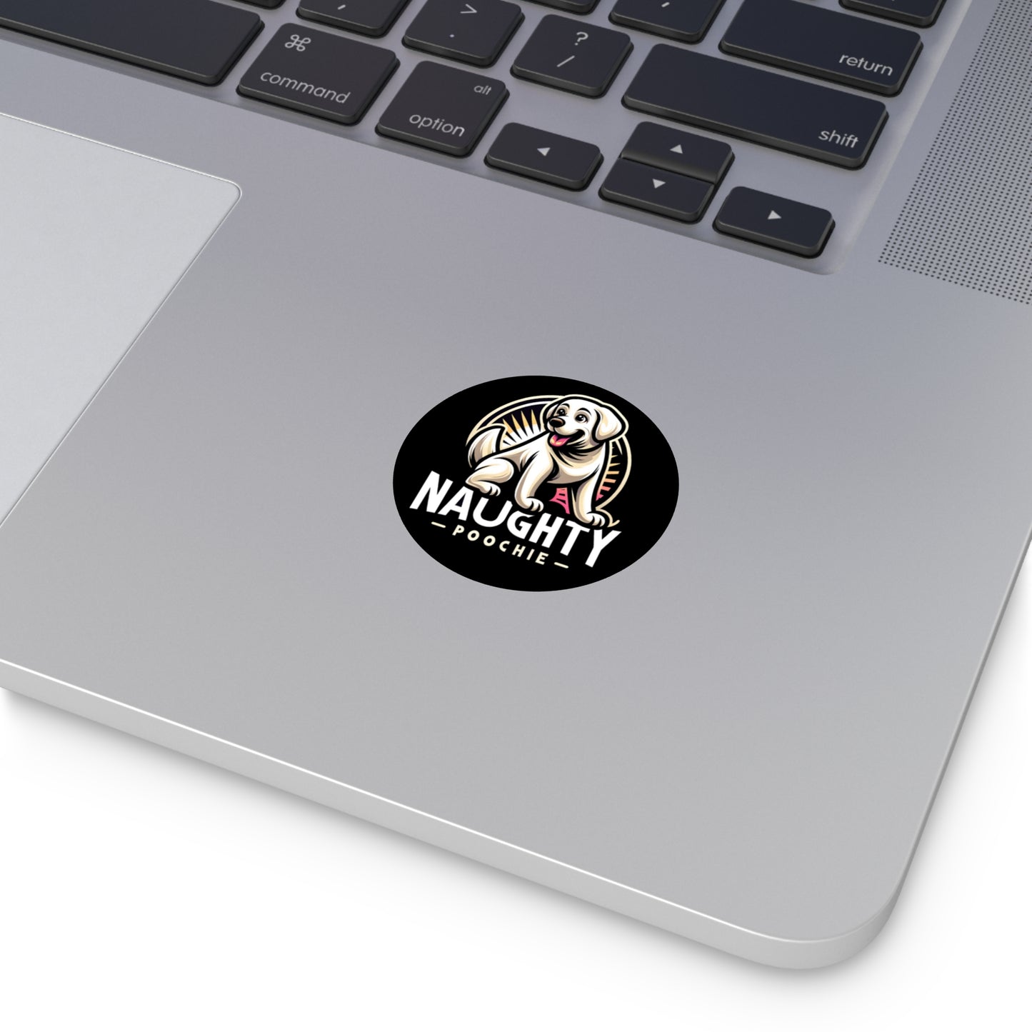 Round Vinyl Stickers - Naughty White Lab