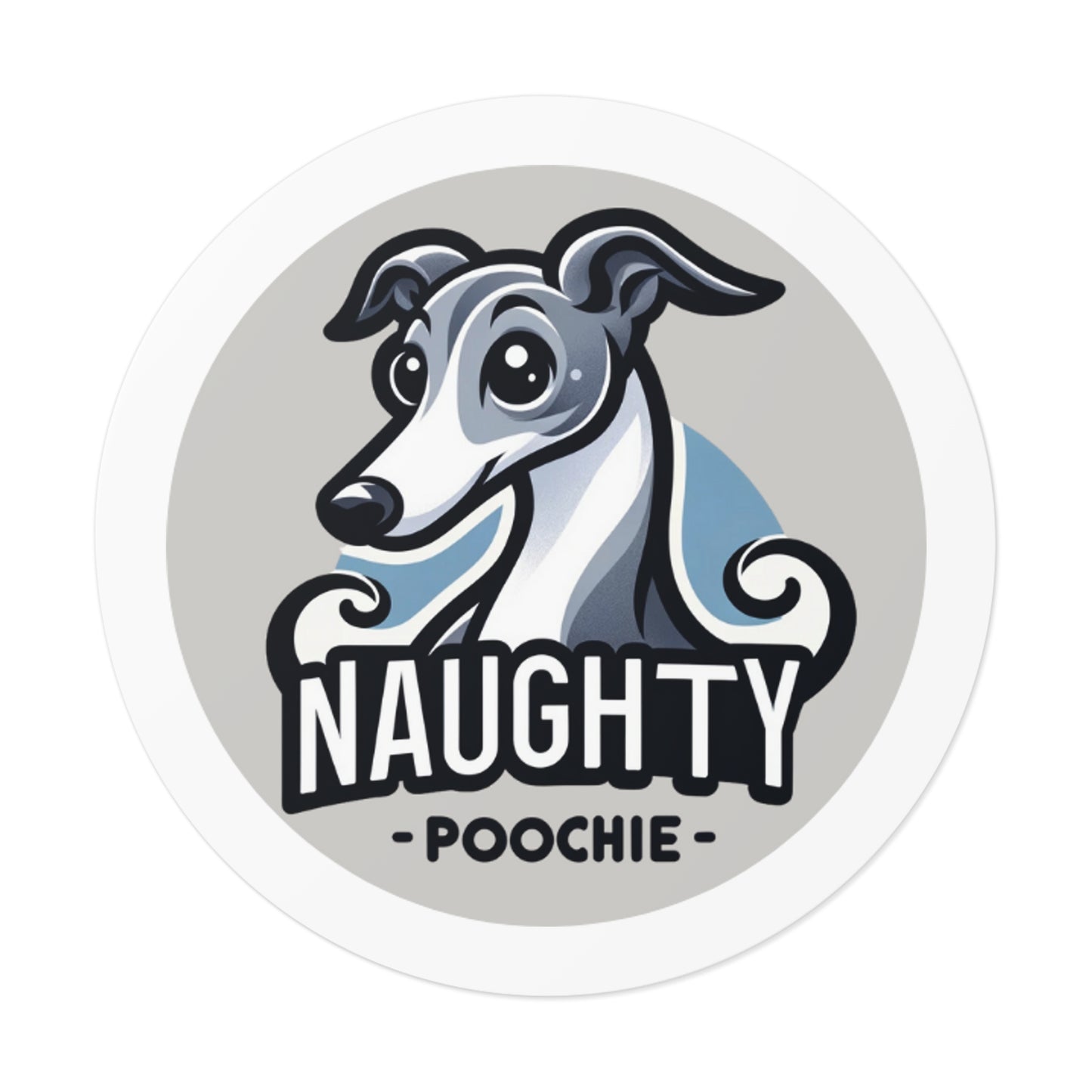 Round Vinyl Stickers - Italian Shepherd