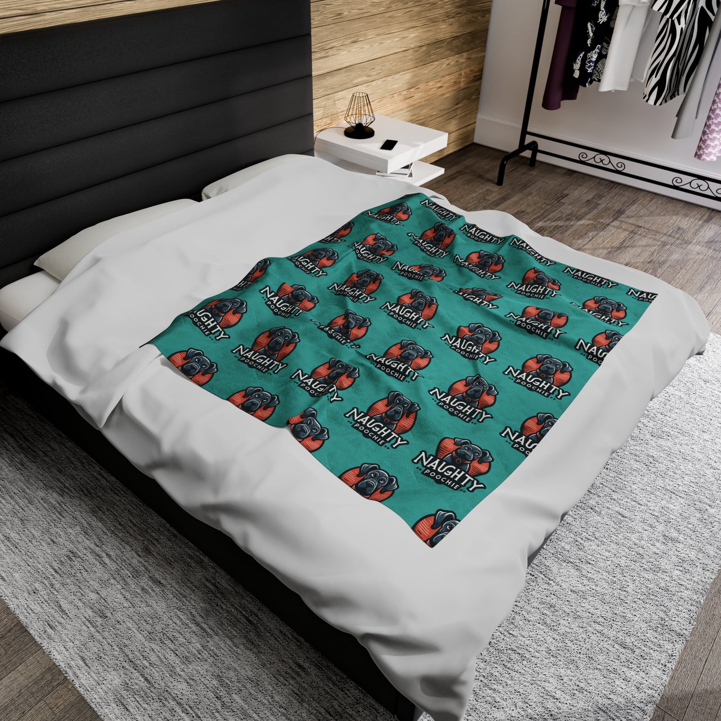 Velveteen Plush Blanket - Naughty Great Dane