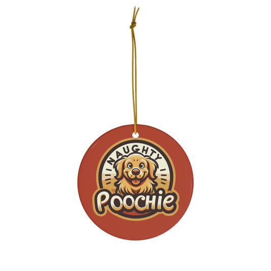 Ceramic Ornament - Naughty Golden Retriever